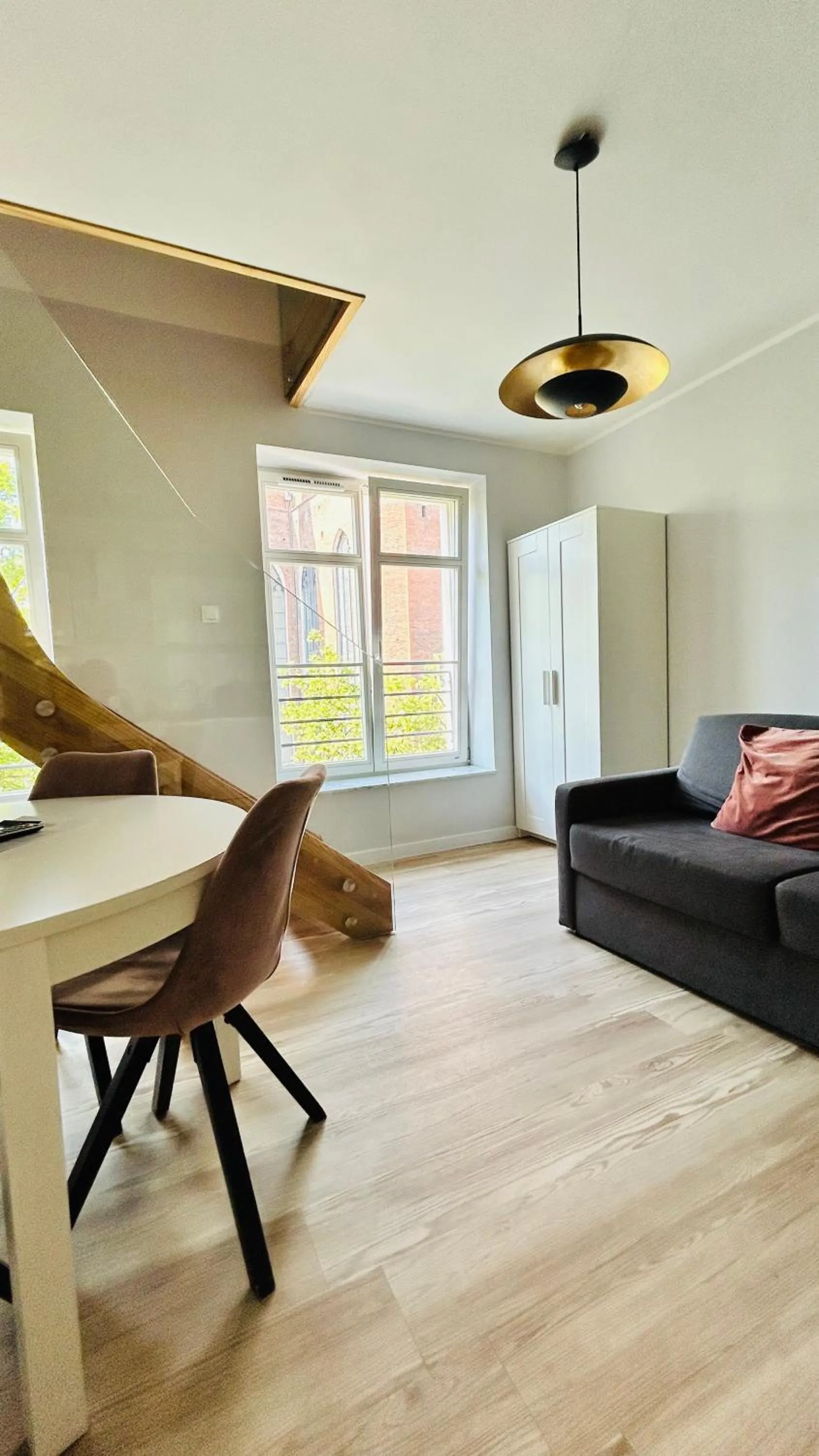 Spring in Baltic Gdańsk Old Town by St Mary's Church