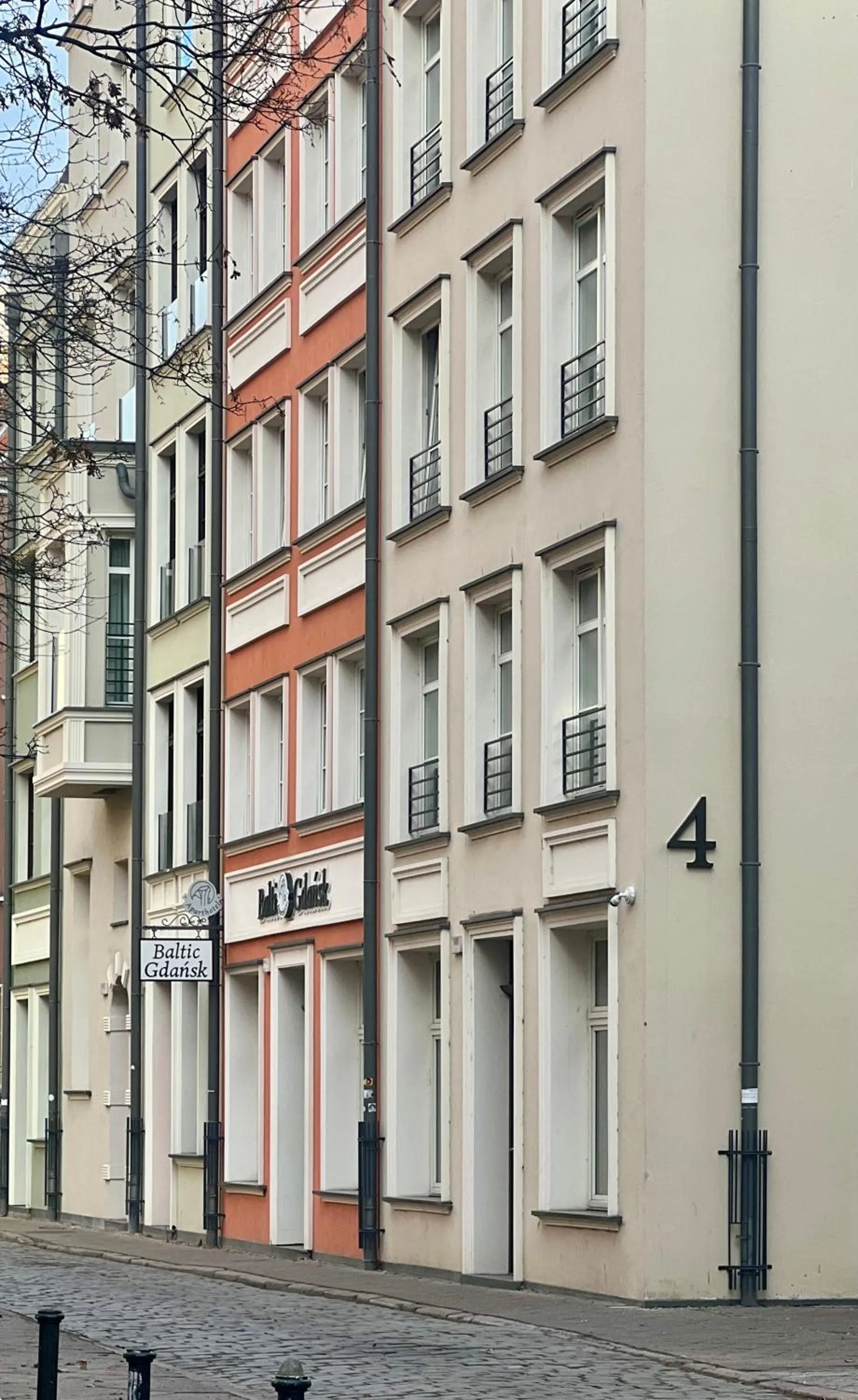 Property building in Baltic Gdańsk Old Town by St Mary's Church