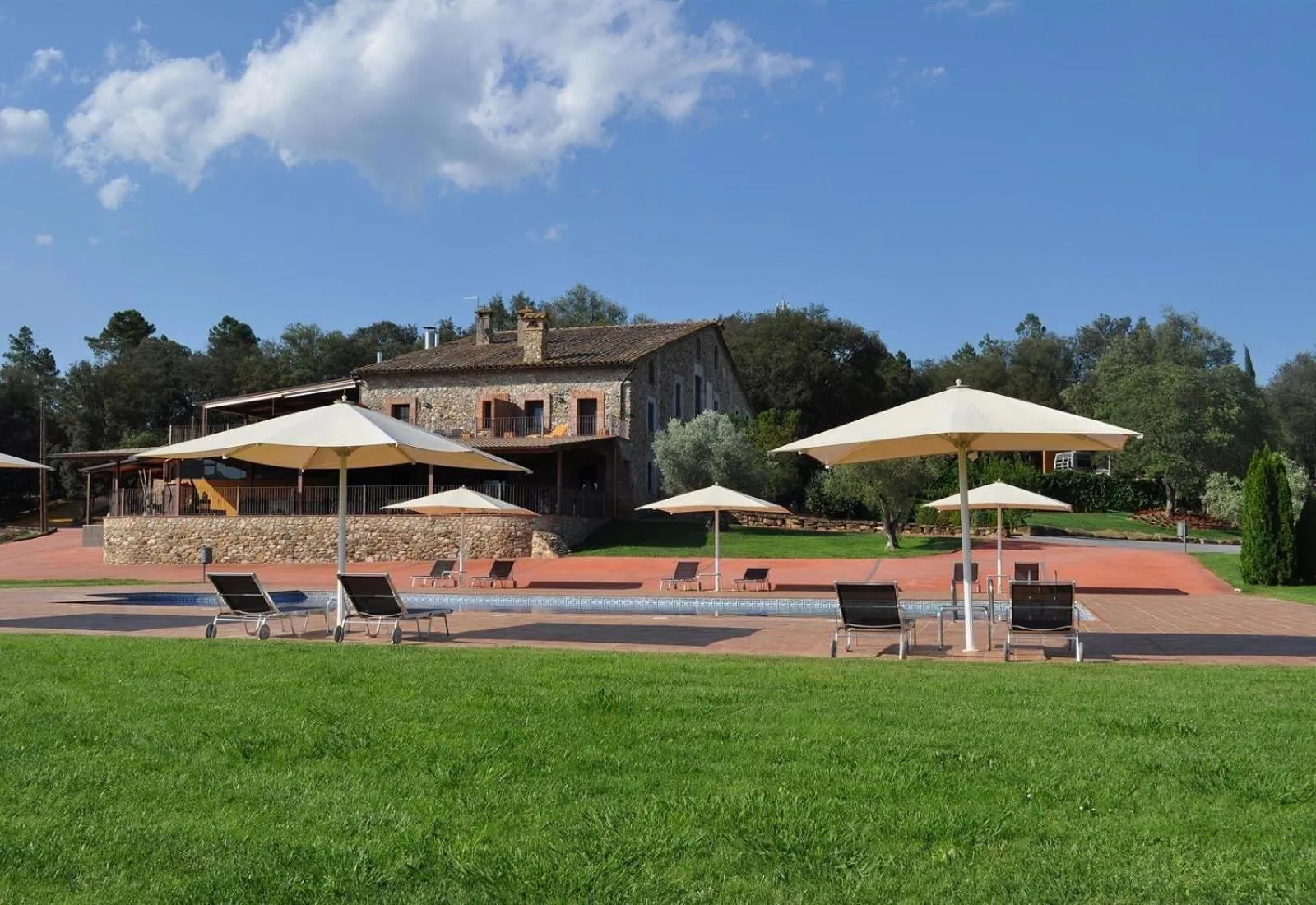 Property building in luxury stone villa