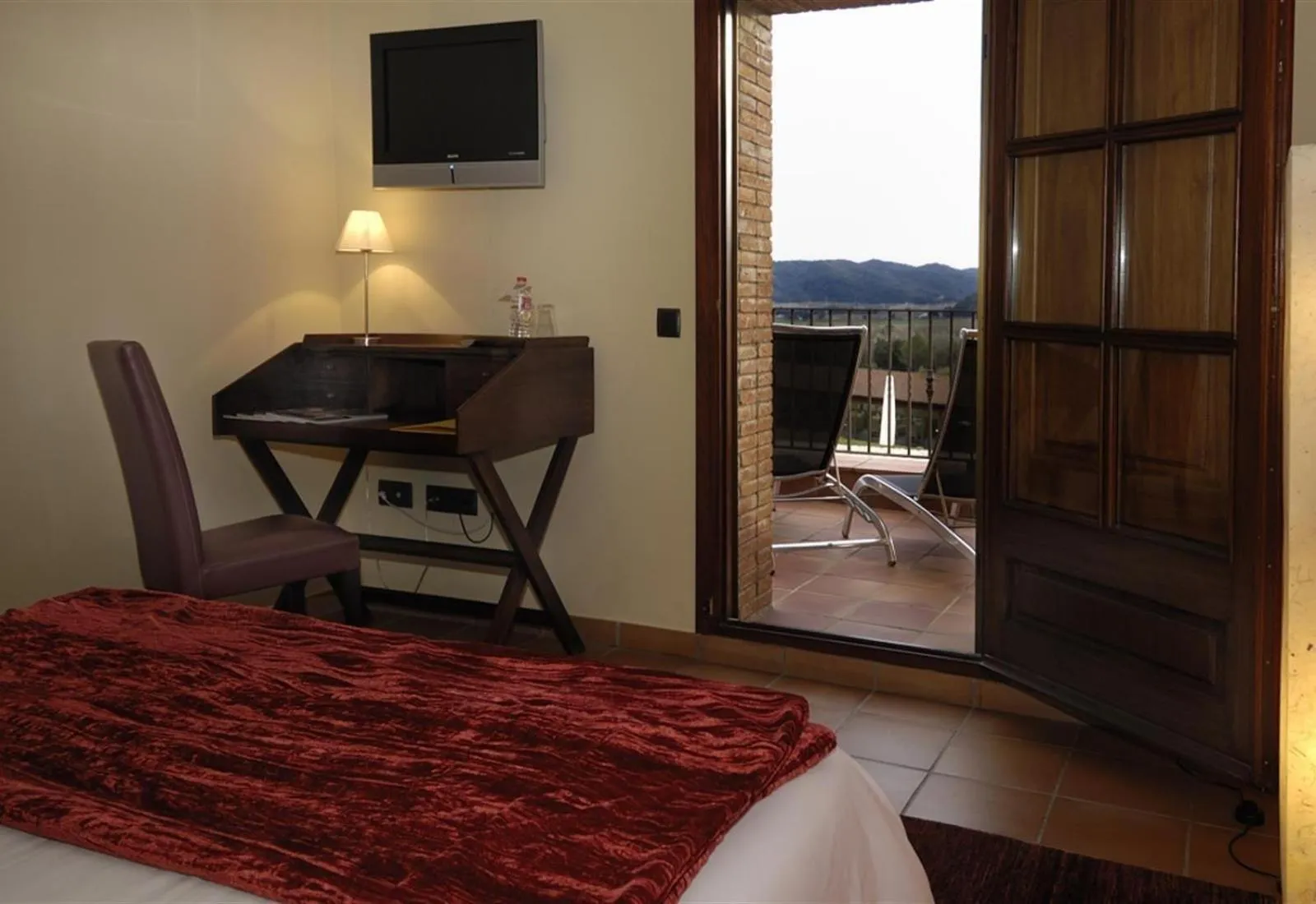Bedroom in luxury stone villa