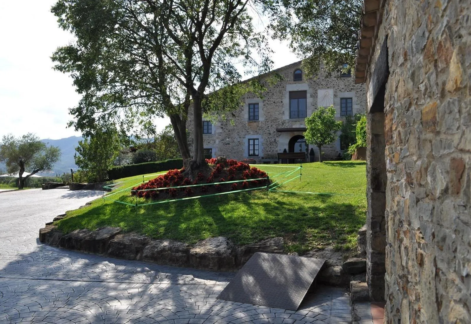 Property building in luxury stone villa