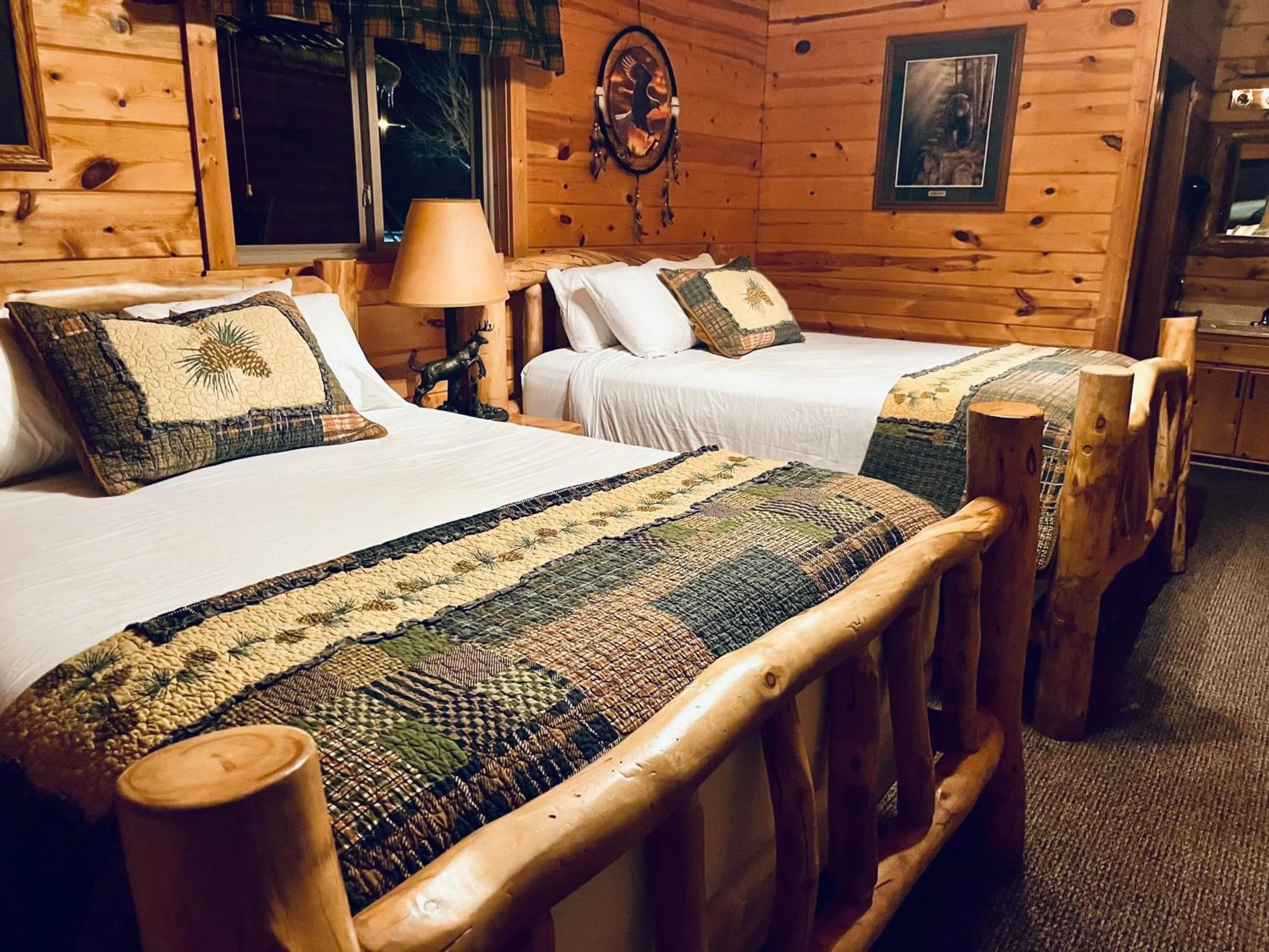 Bed in Badlands Frontier Cabins