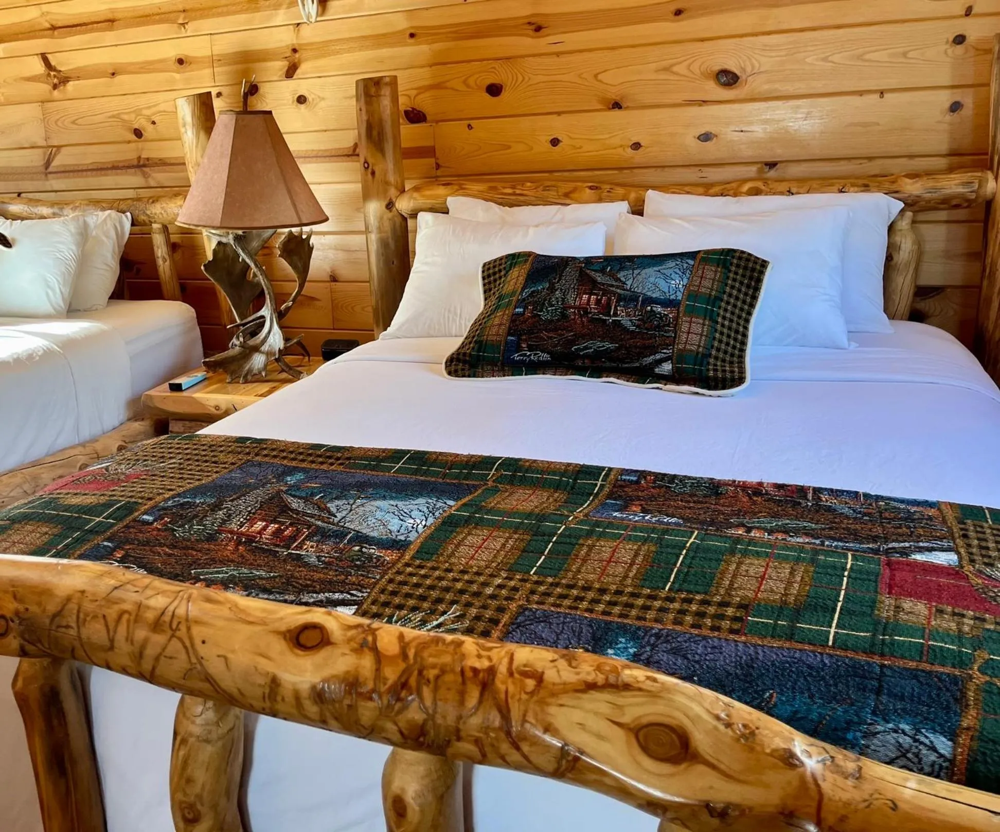 Bed in Badlands Frontier Cabins