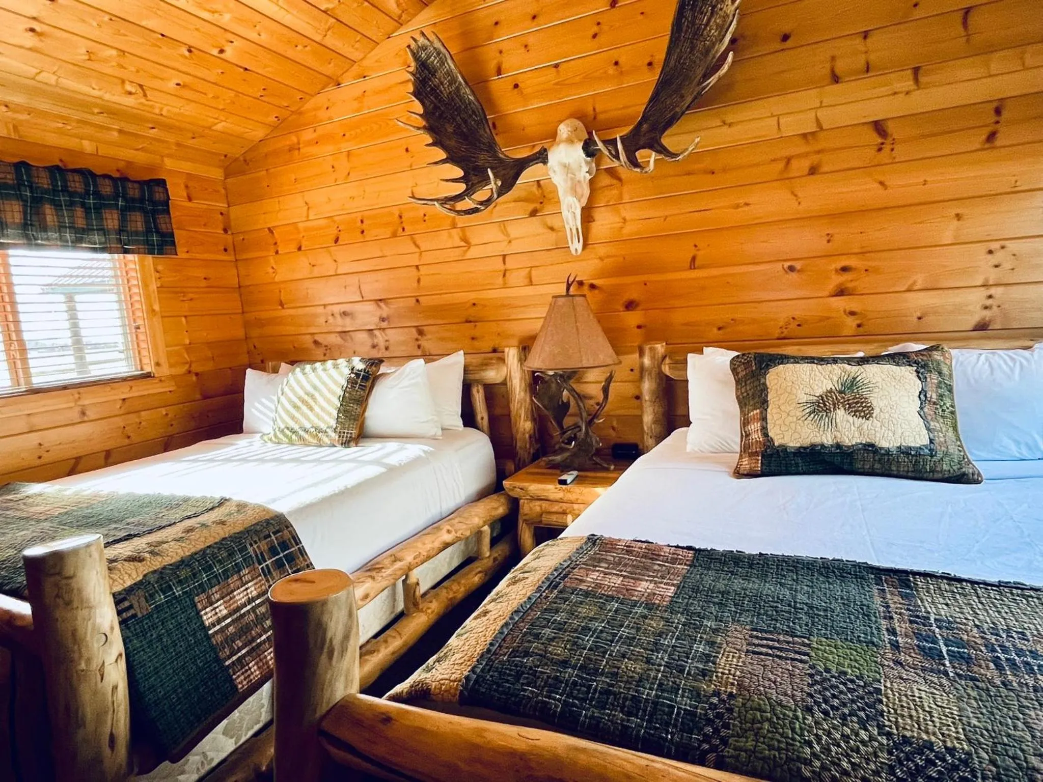 Bed in Badlands Frontier Cabins