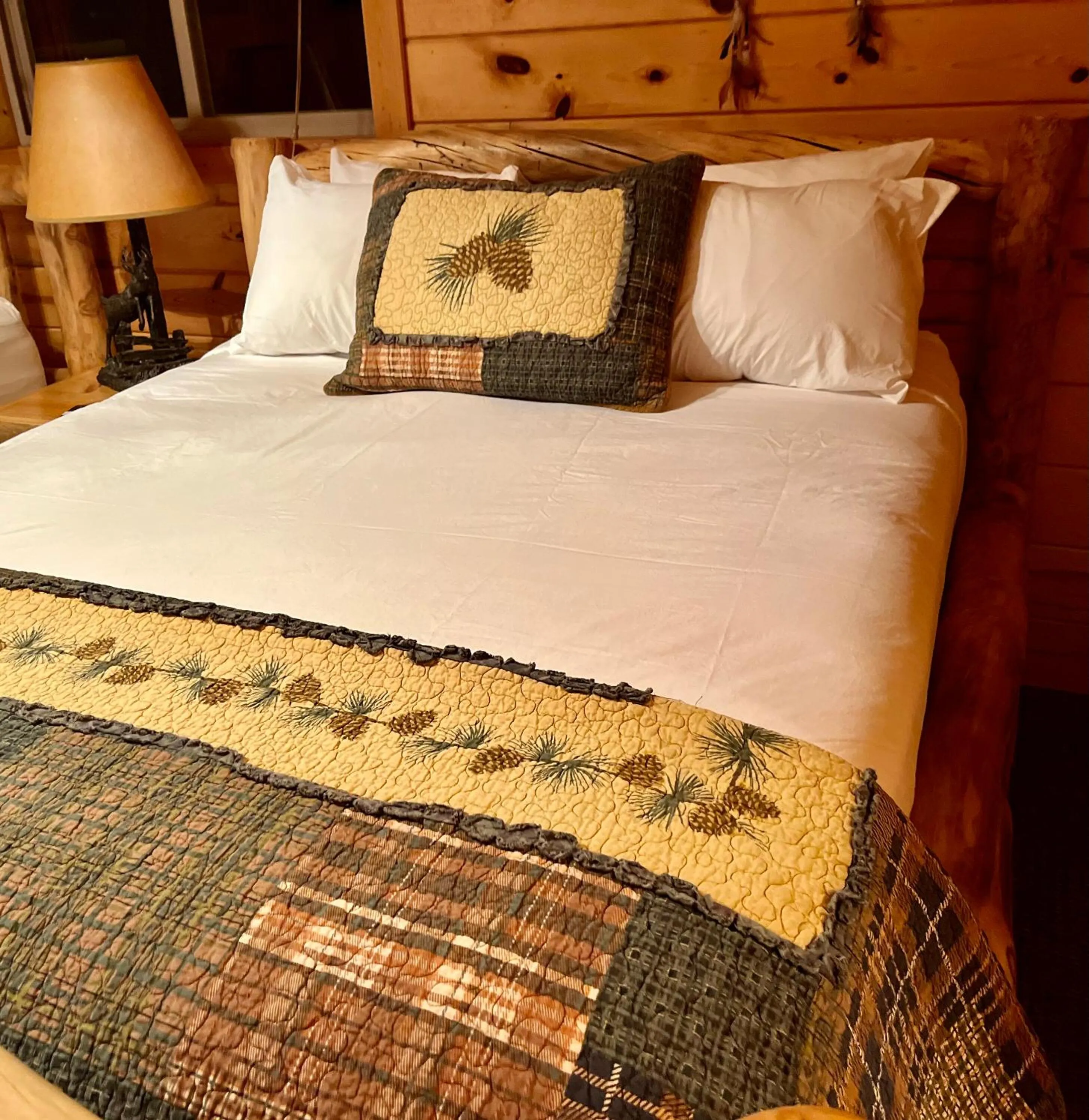 Bed in Badlands Frontier Cabins