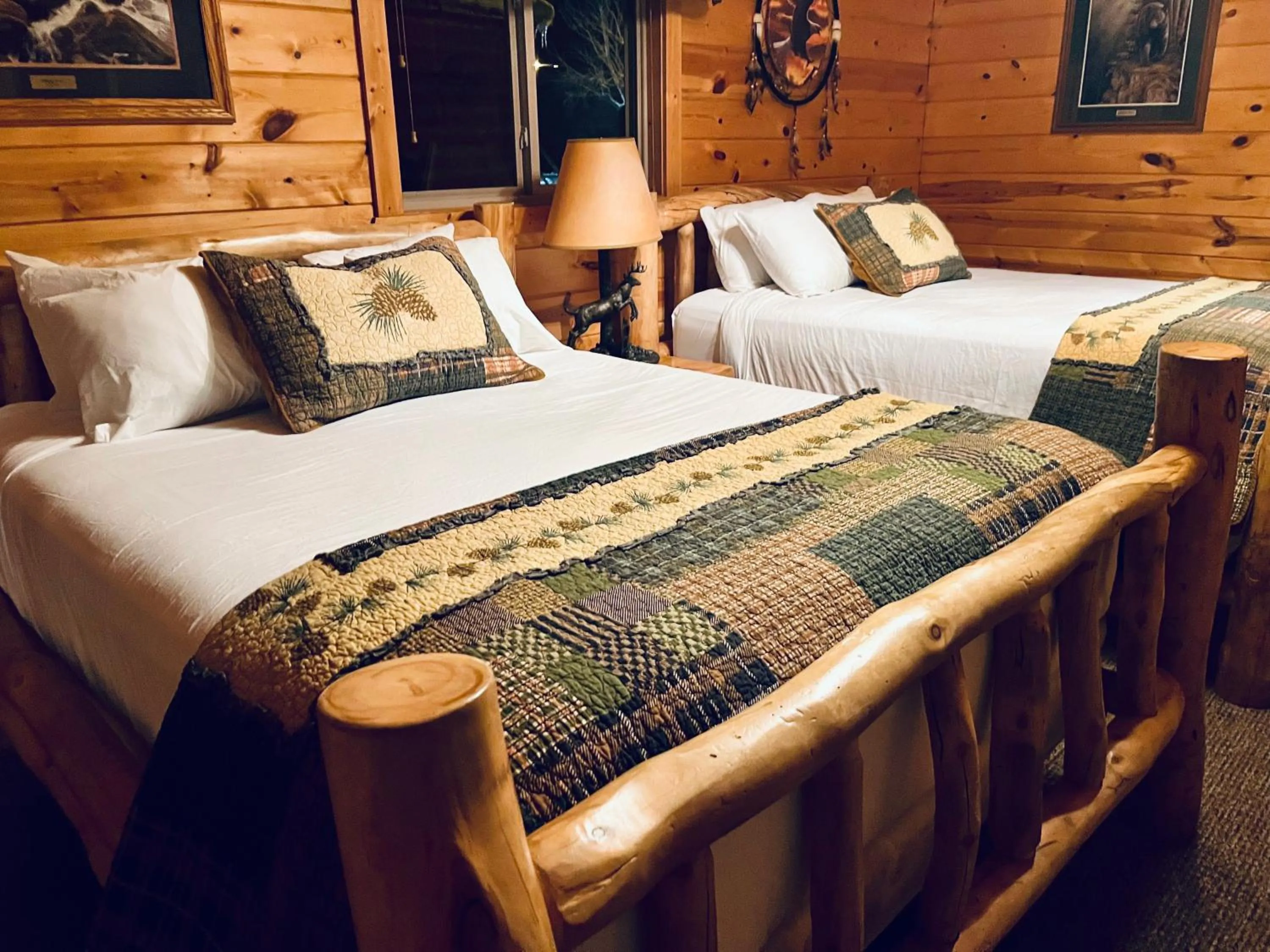 Bed in Badlands Frontier Cabins