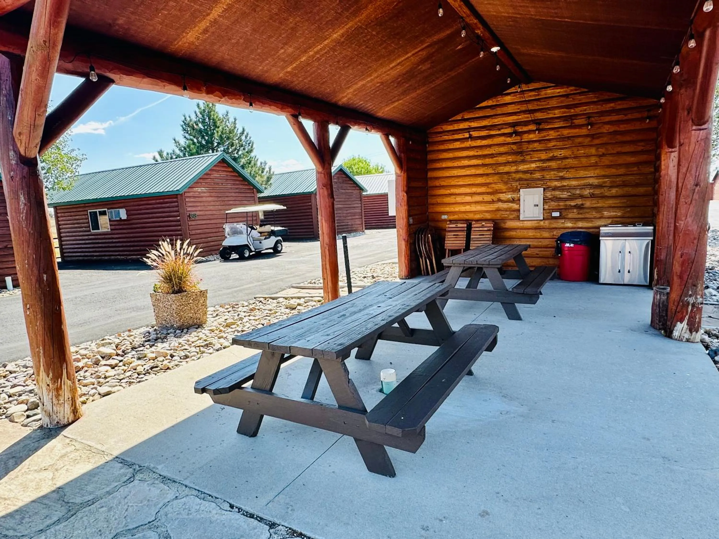 Patio in Badlands Frontier Cabins