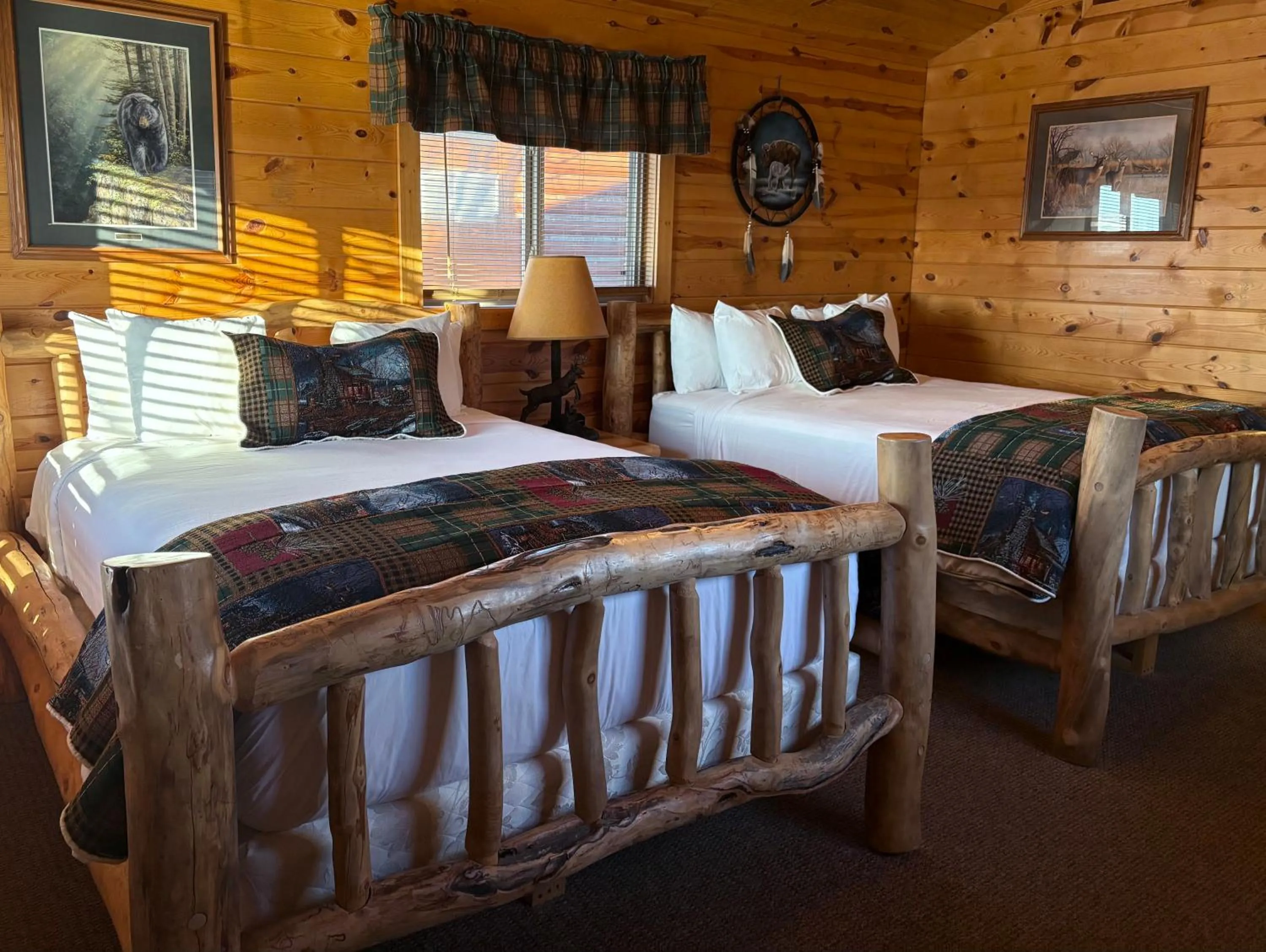 Bed in Badlands Frontier Cabins