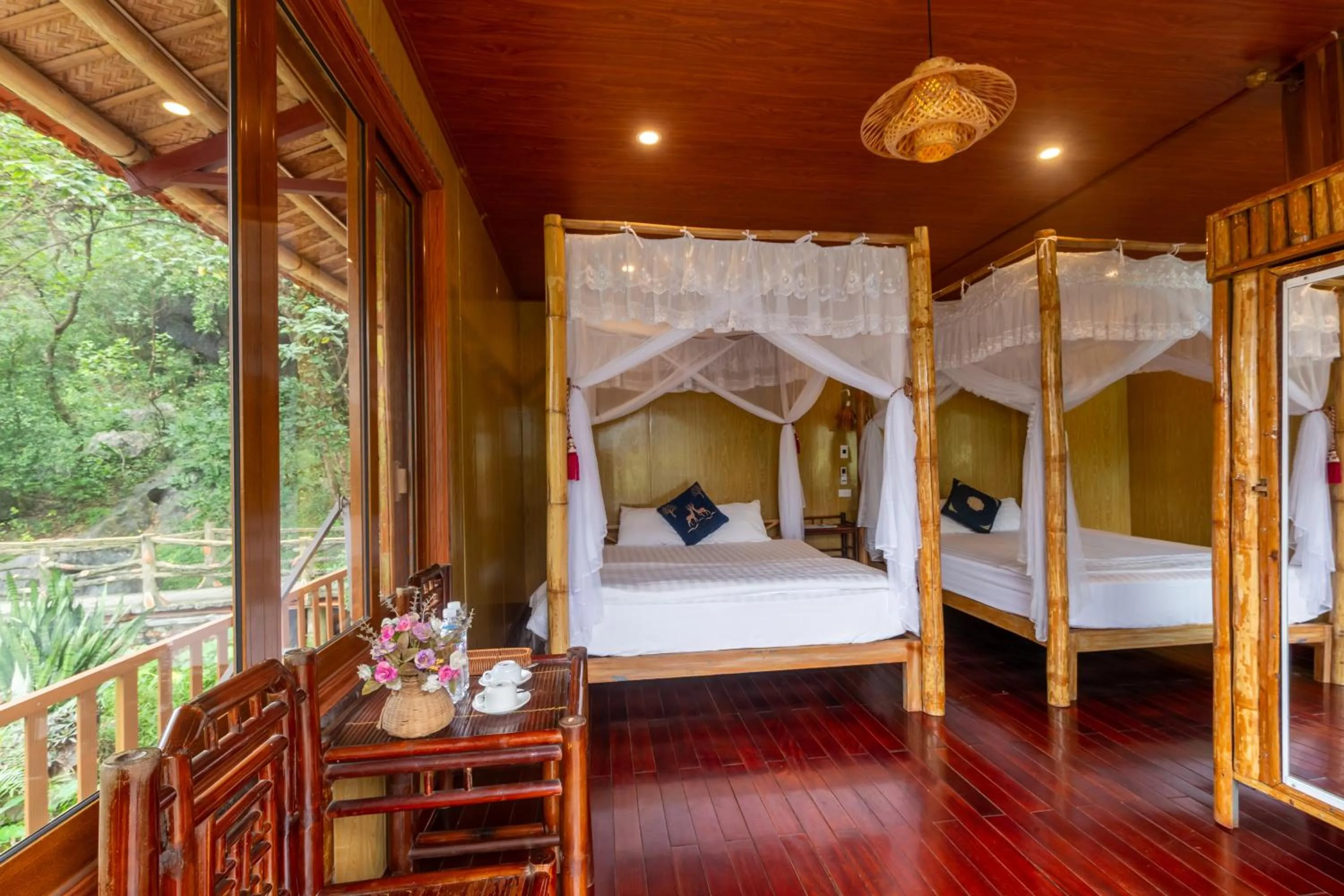 Patio, Bed in Lotus Field Homestay