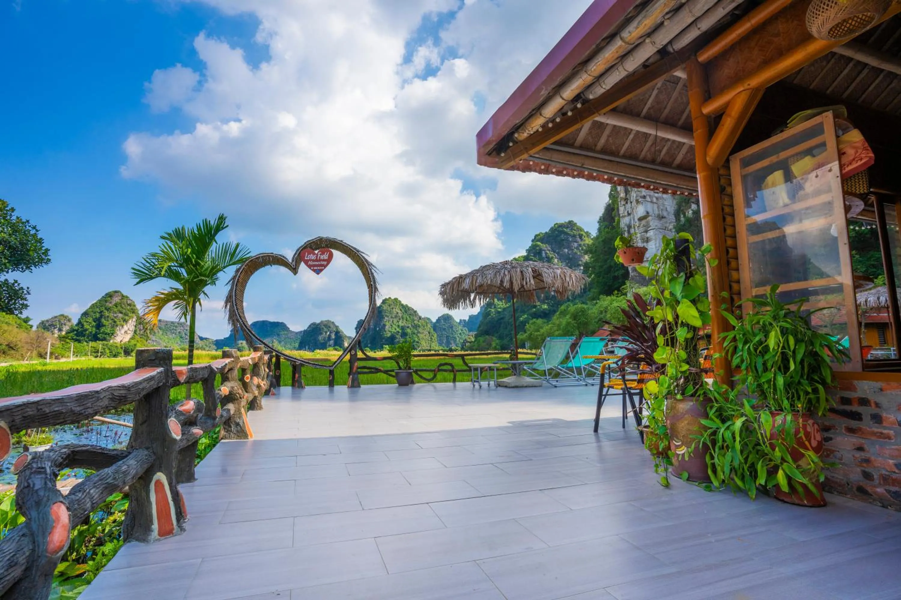 Patio in Lotus Field Homestay