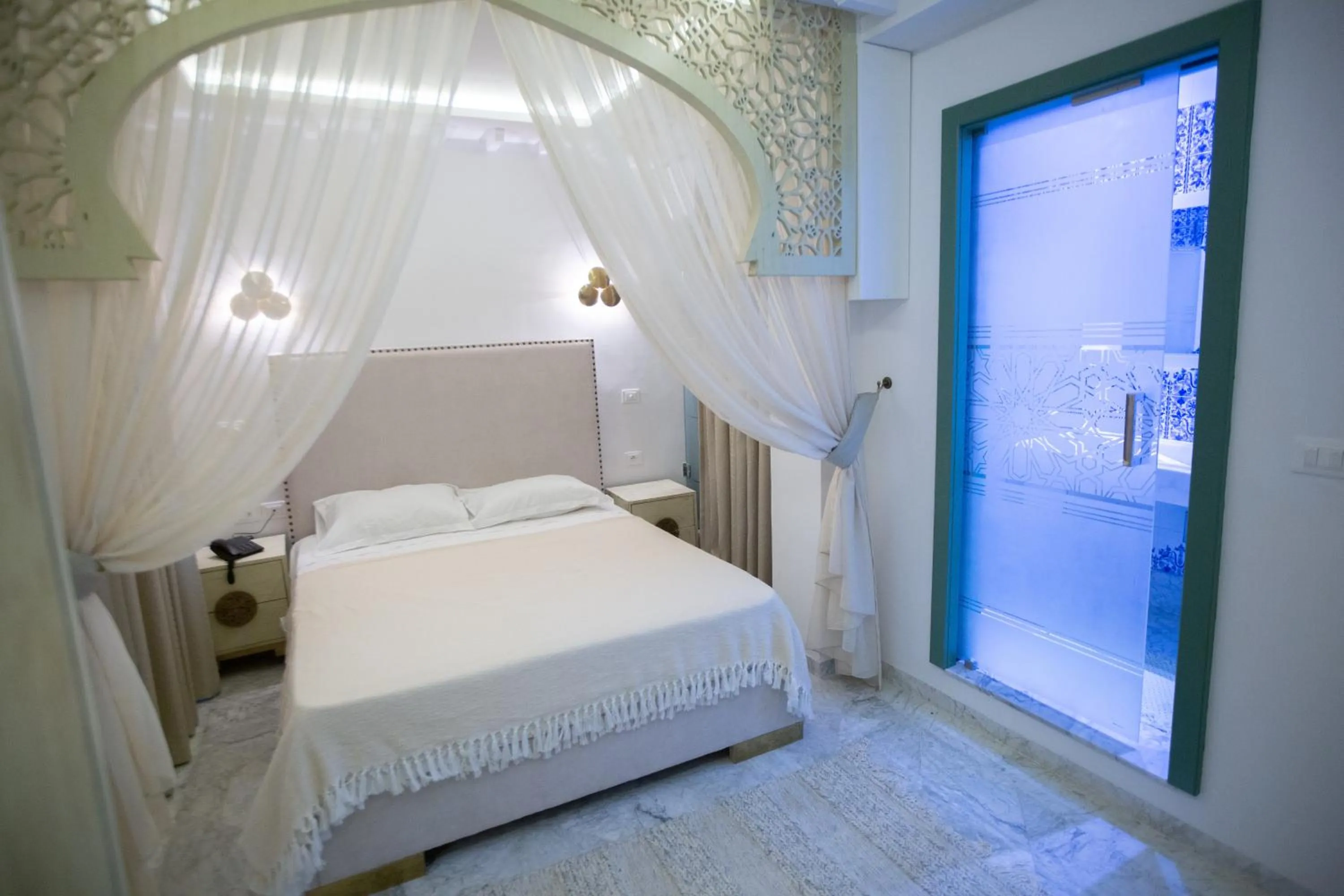 Bed in Dar Hammamet Guest House & Hammam