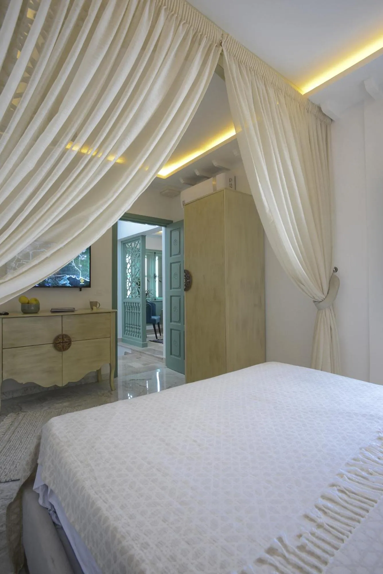 Bed in Dar Hammamet Guest House & Hammam