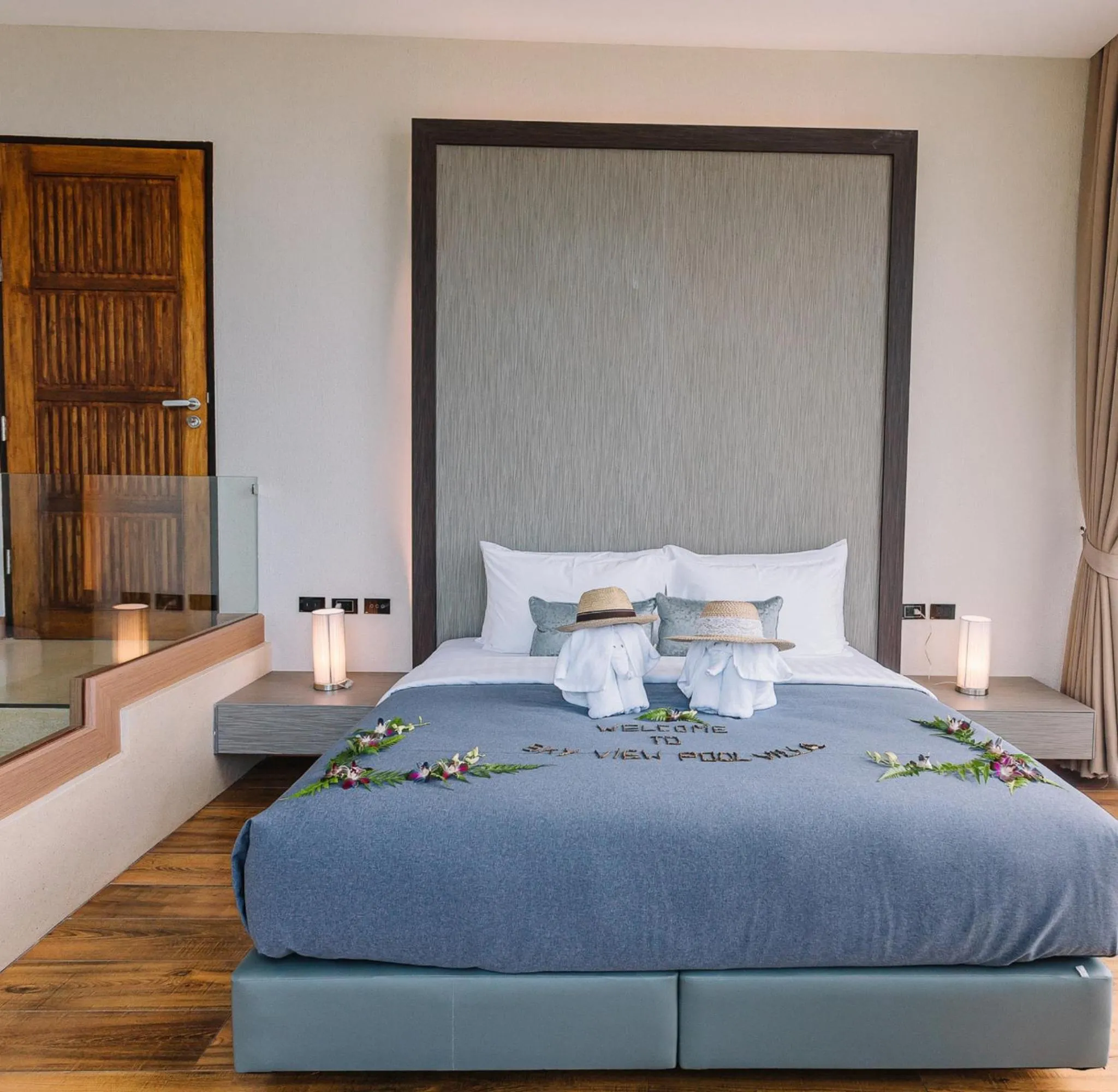 Bedroom, Bed in Sky View Luxury Pool Villa - SHA
