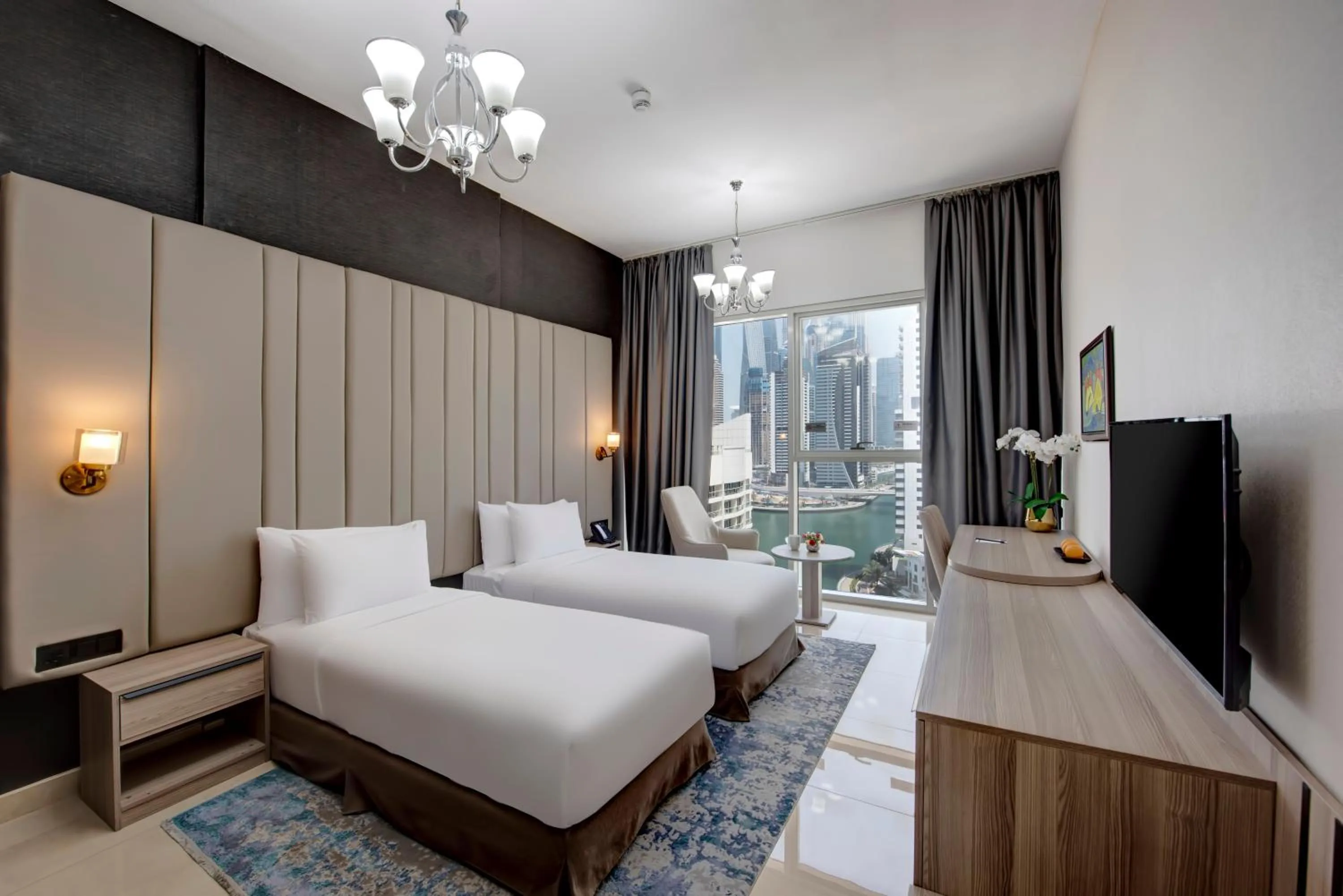 Bed in Royal Regency Suites Marina