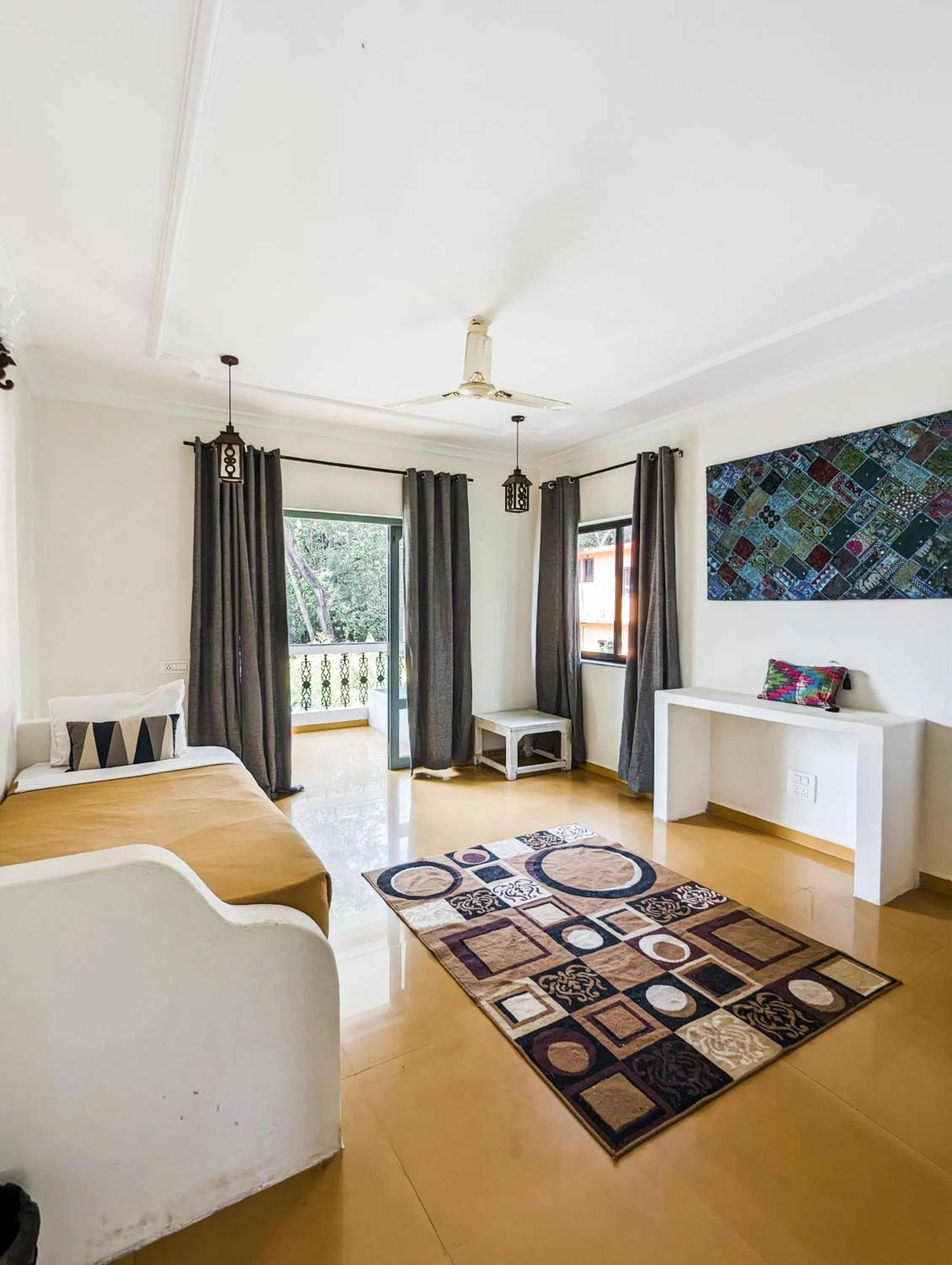 Bed in Nalanda Retreat Goa By Mandrem Beach