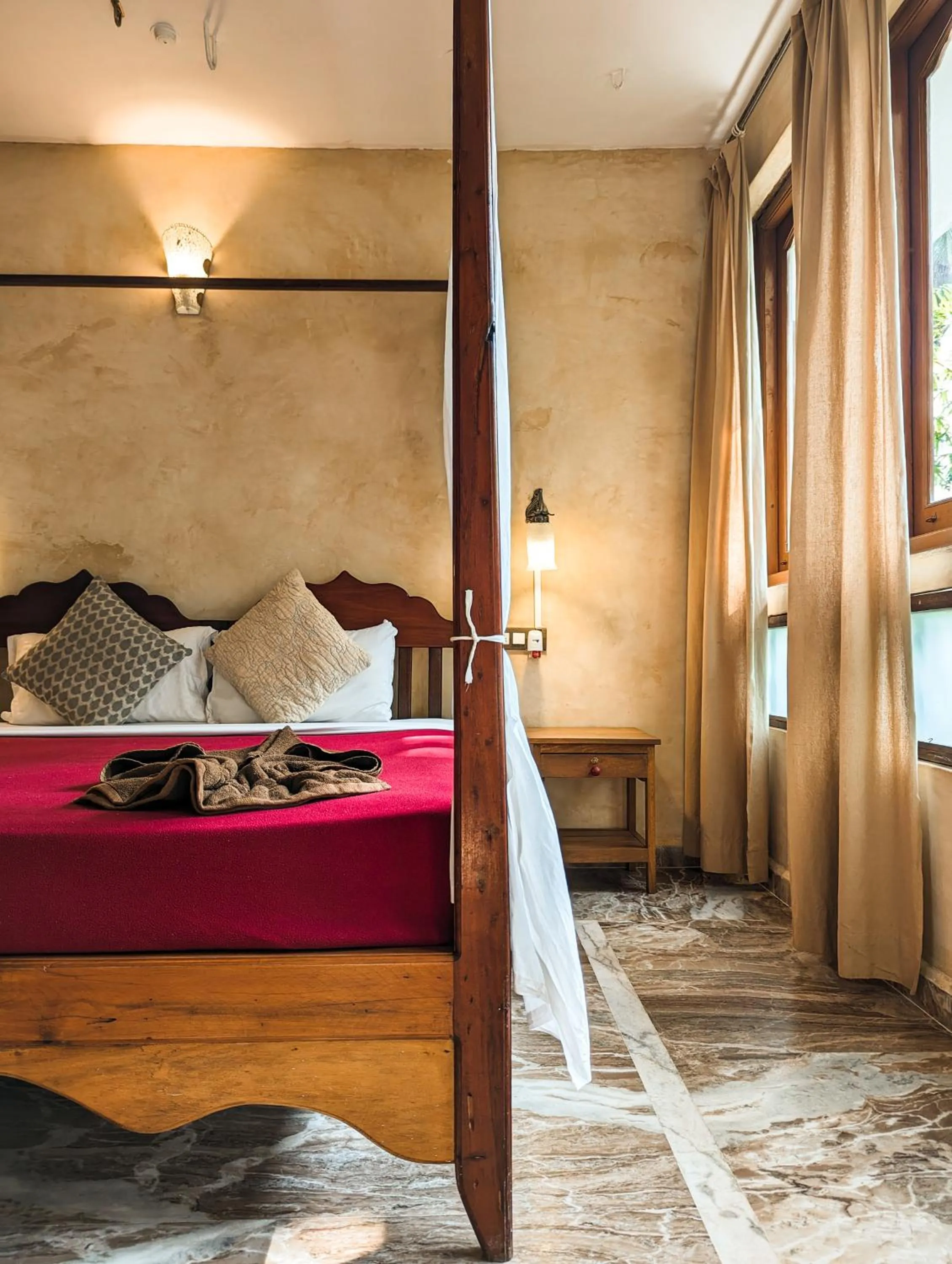 Bed in Nalanda Retreat Goa By Mandrem Beach