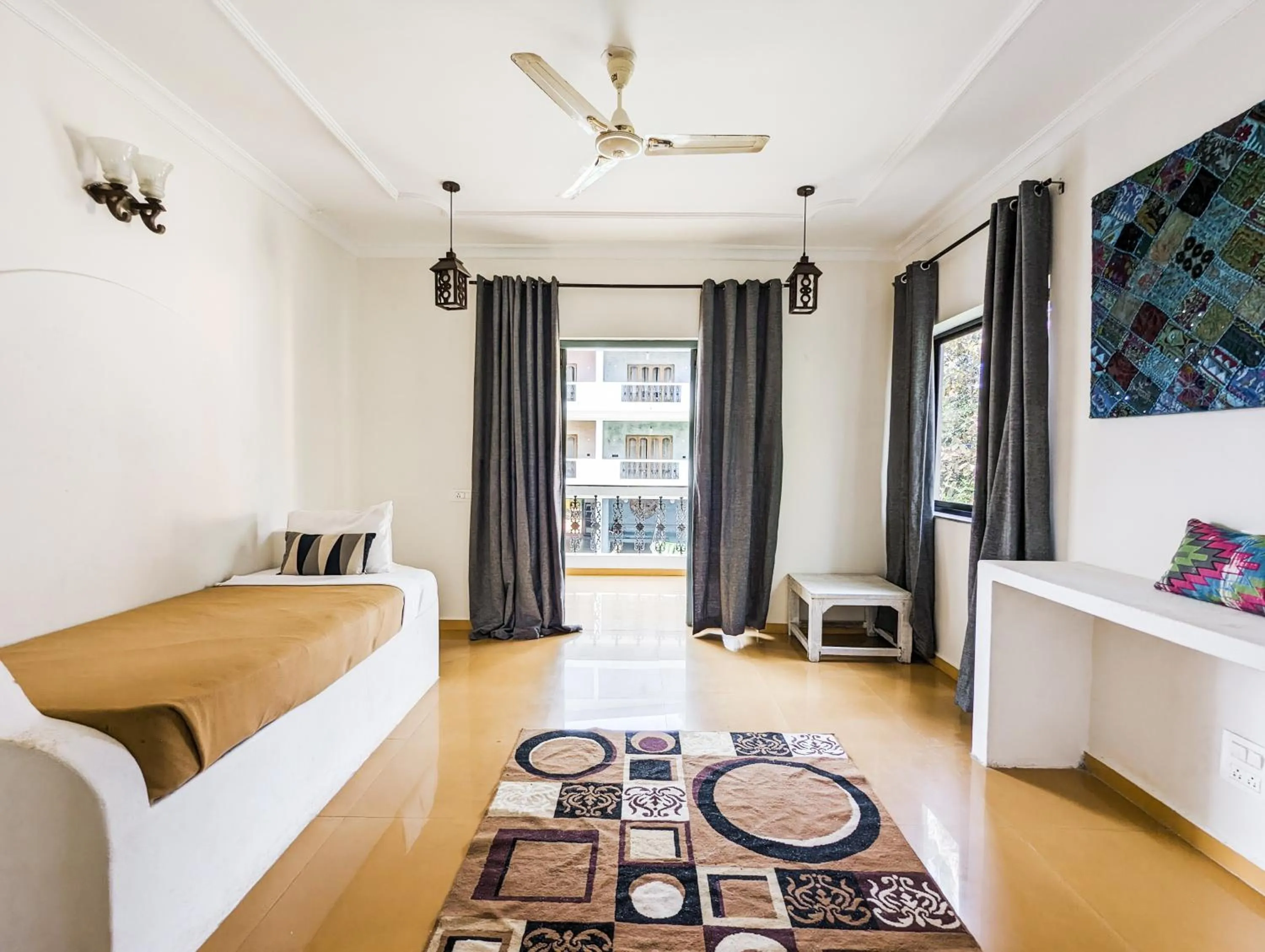 Bed in Nalanda Retreat Goa By Mandrem Beach