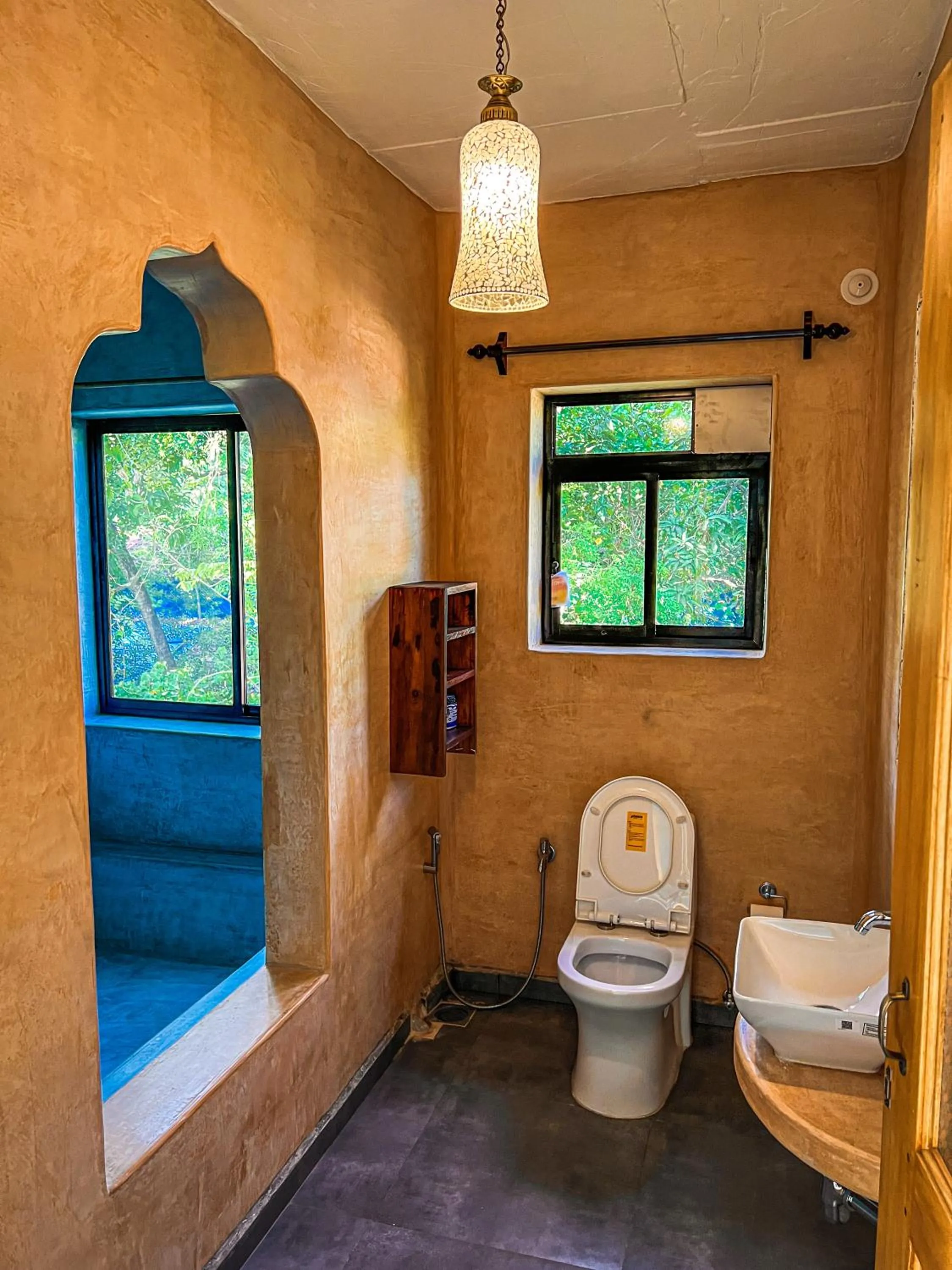 Bathroom in Nalanda Retreat Goa By Mandrem Beach