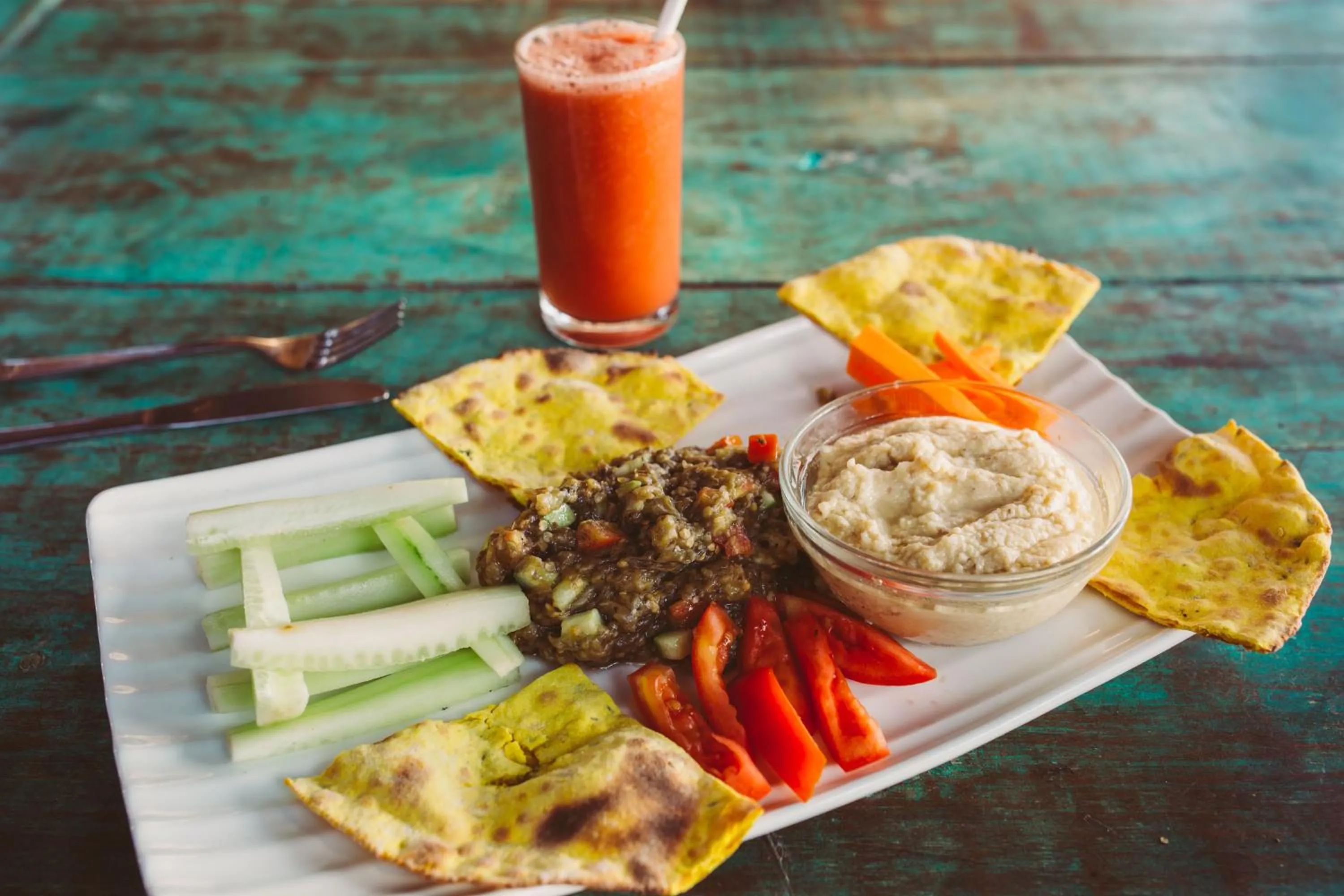 Food and drinks in Nalanda Retreat Goa By Mandrem Beach