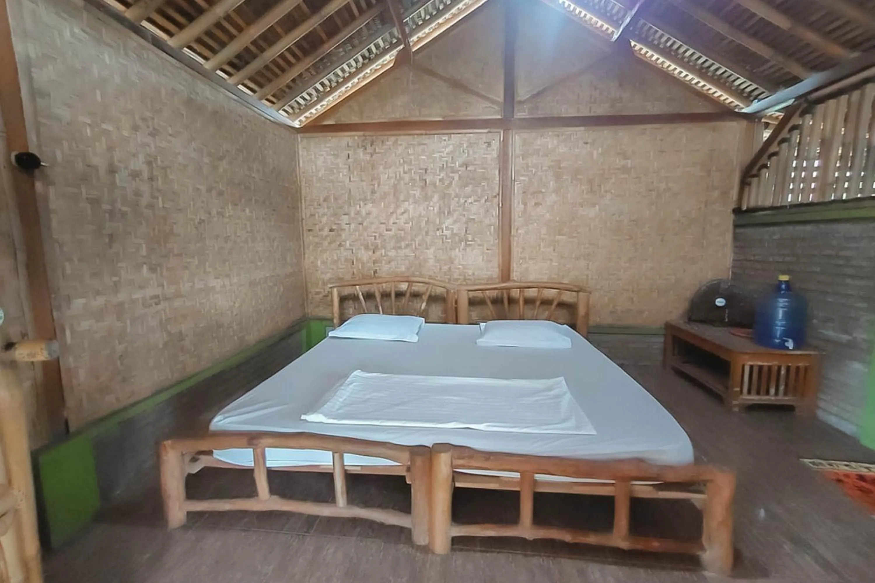 Bed in Baleku Bamboo Retreat