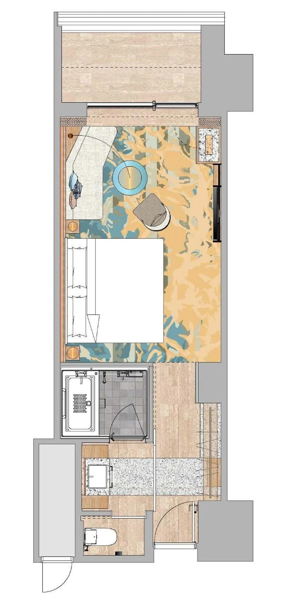 Floor plan in Okinawa Prince Hotel Ocean View Ginowan