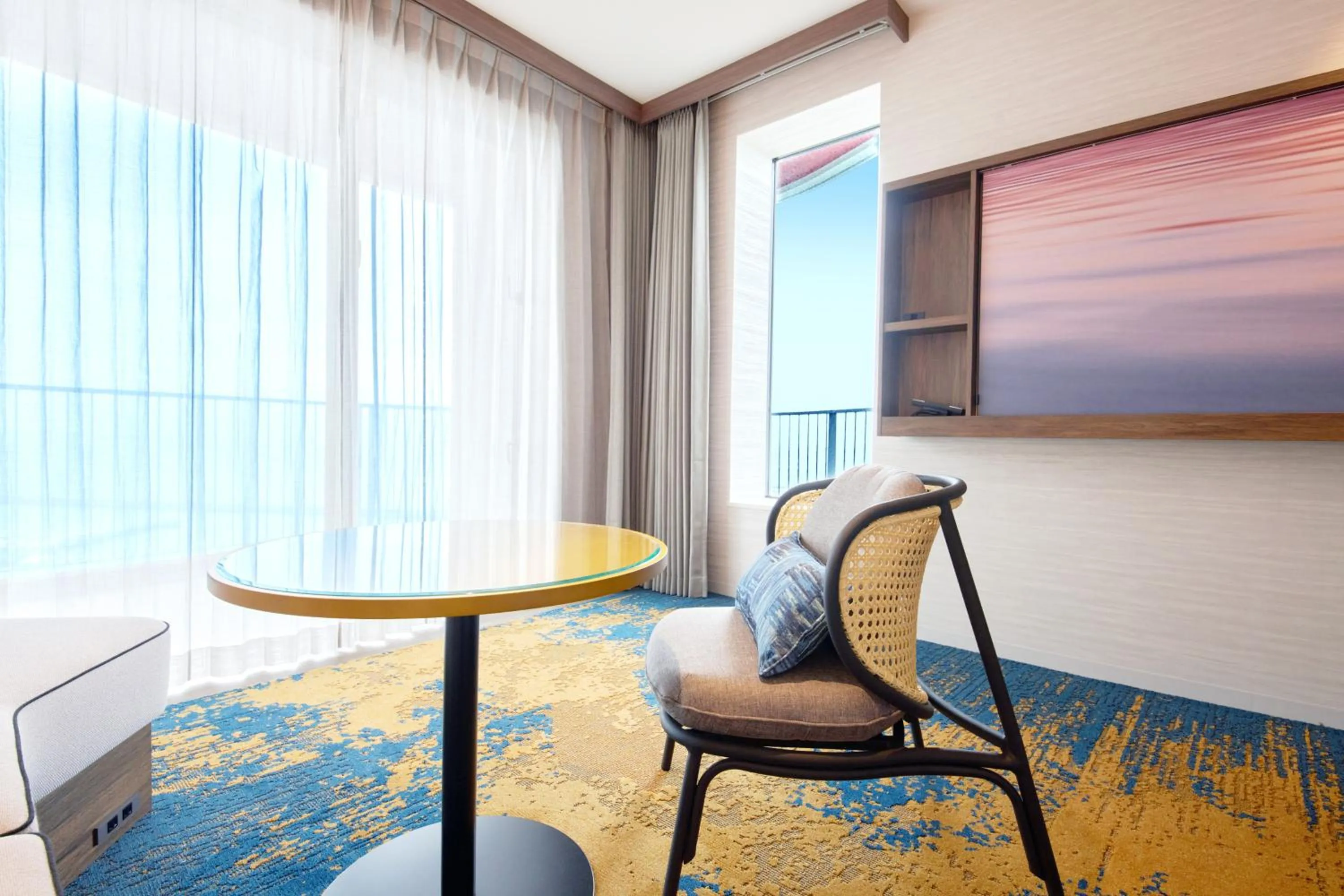 Seating area in Okinawa Prince Hotel Ocean View Ginowan