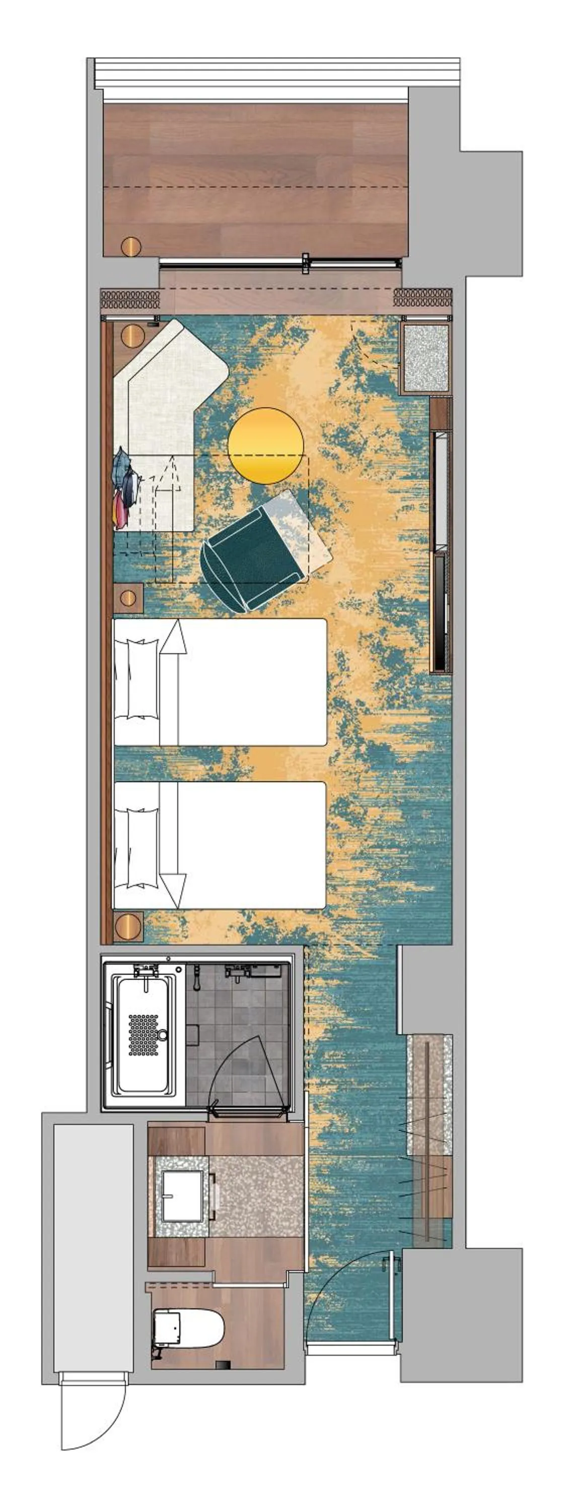 Floor plan in Okinawa Prince Hotel Ocean View Ginowan