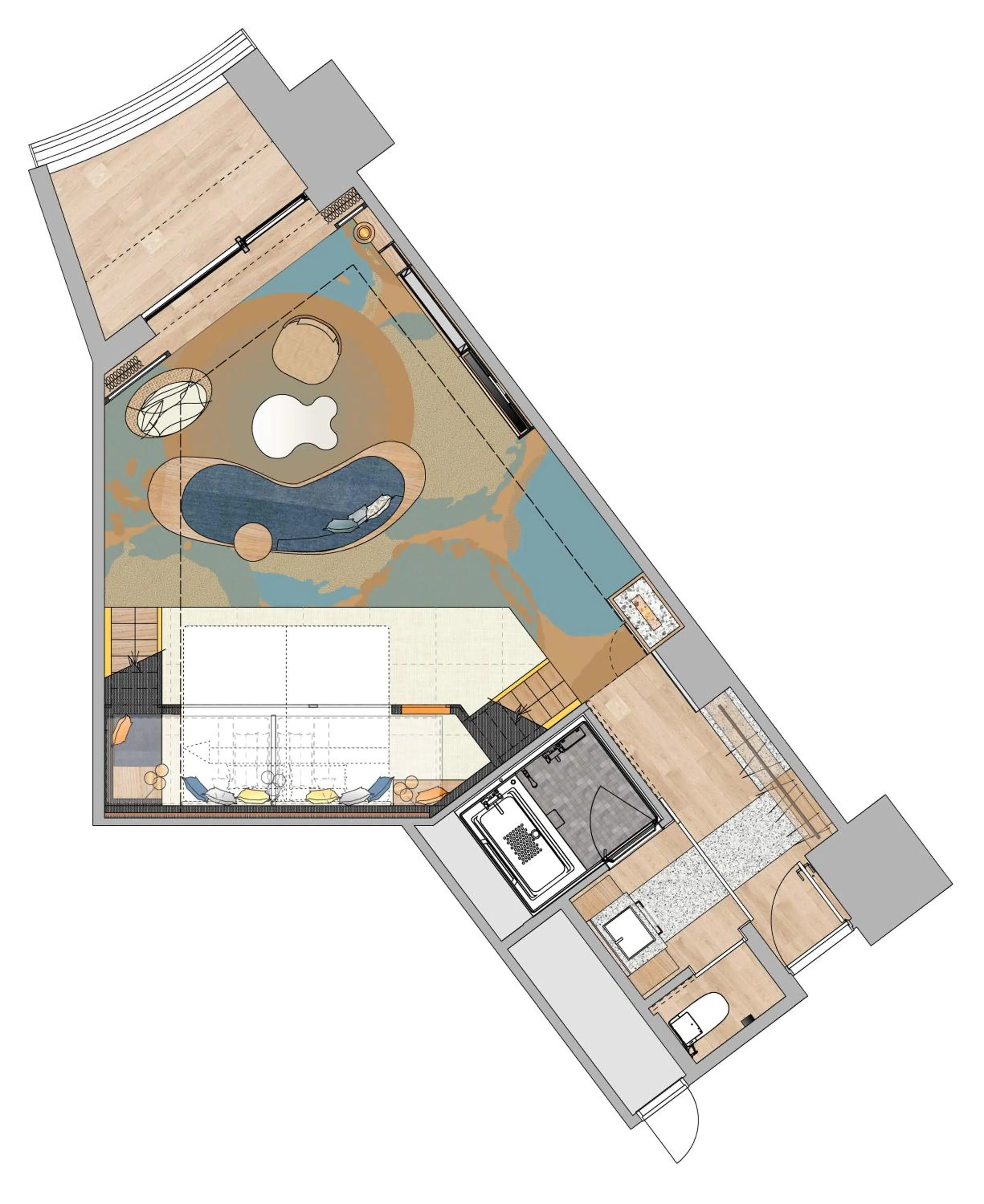 Floor plan in Okinawa Prince Hotel Ocean View Ginowan