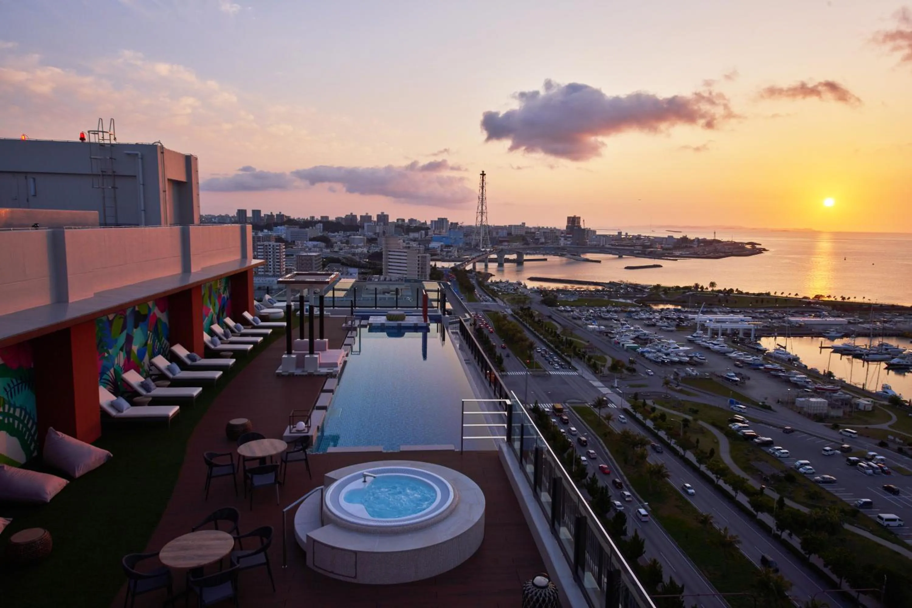 Swimming pool in Okinawa Prince Hotel Ocean View Ginowan