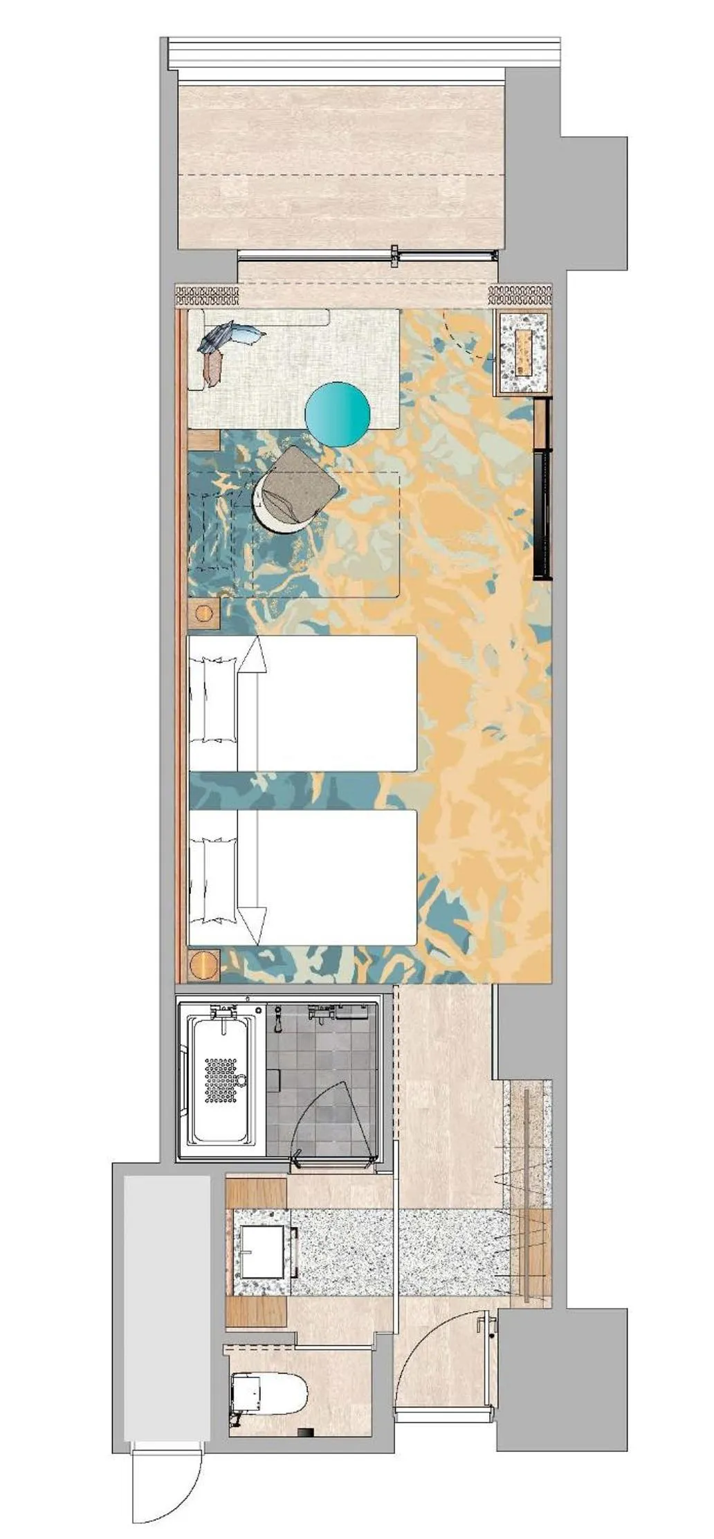 Floor plan in Okinawa Prince Hotel Ocean View Ginowan