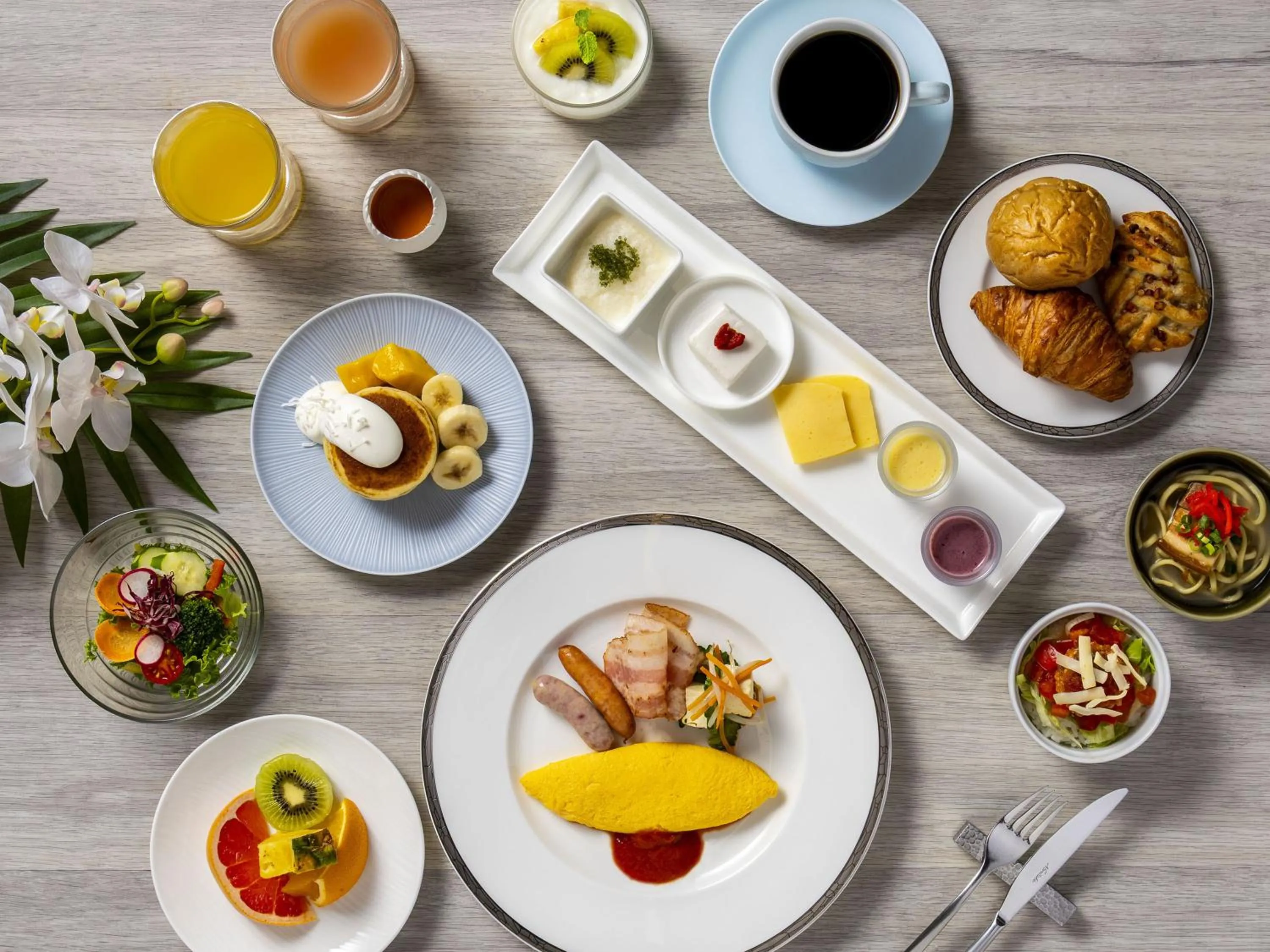 Buffet breakfast in Okinawa Prince Hotel Ocean View Ginowan