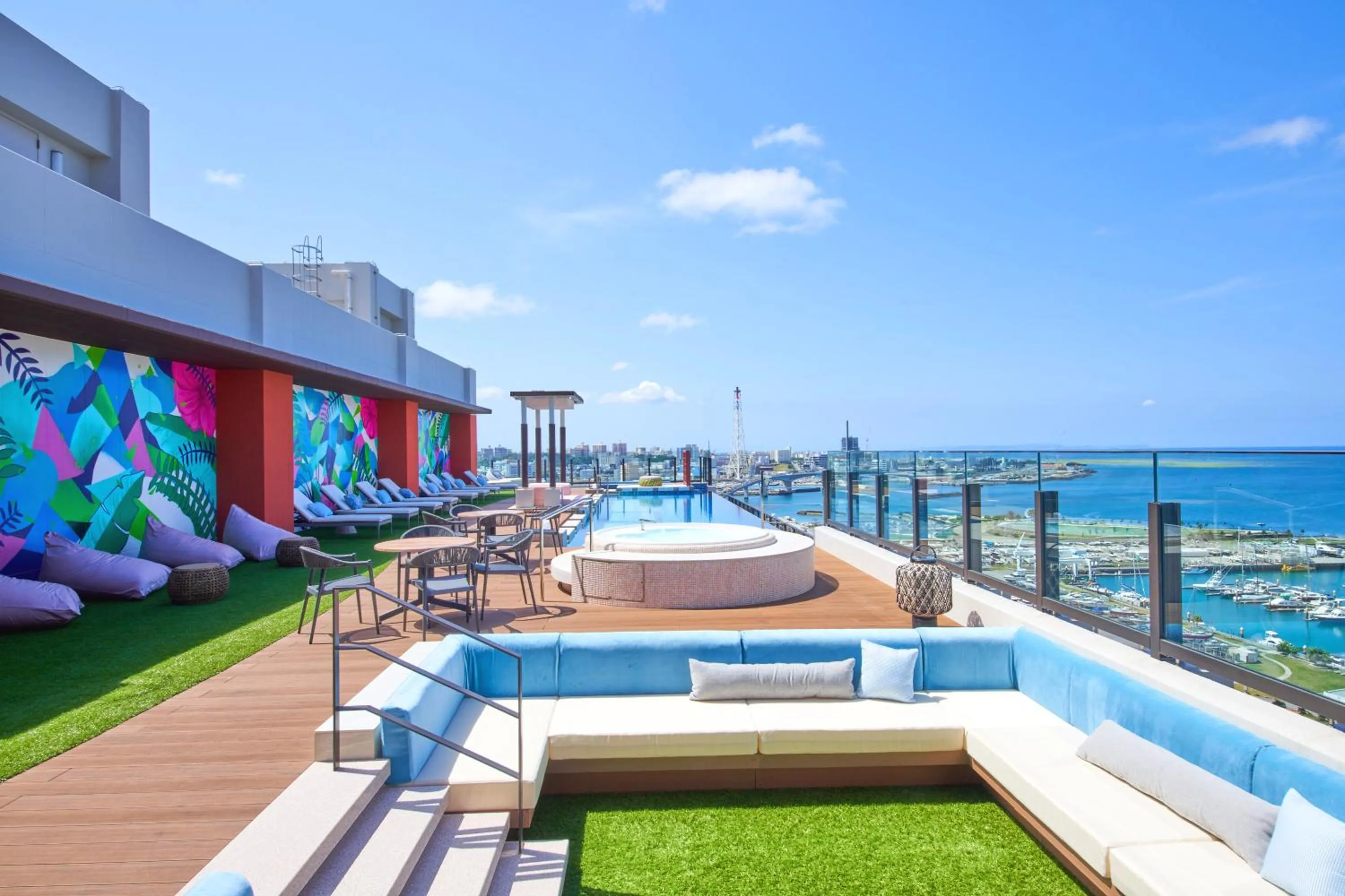 Swimming pool in Okinawa Prince Hotel Ocean View Ginowan