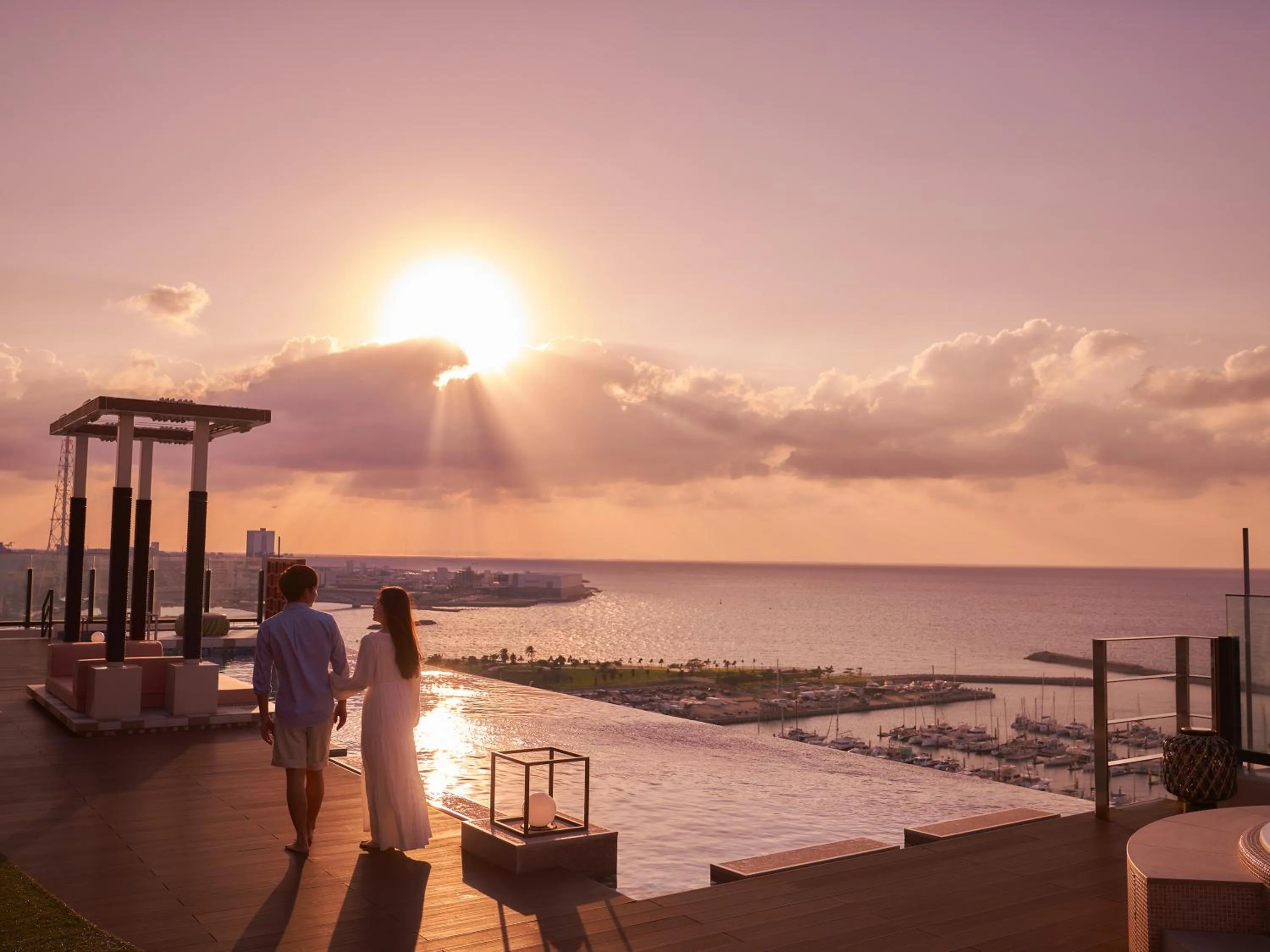 Swimming pool in Okinawa Prince Hotel Ocean View Ginowan