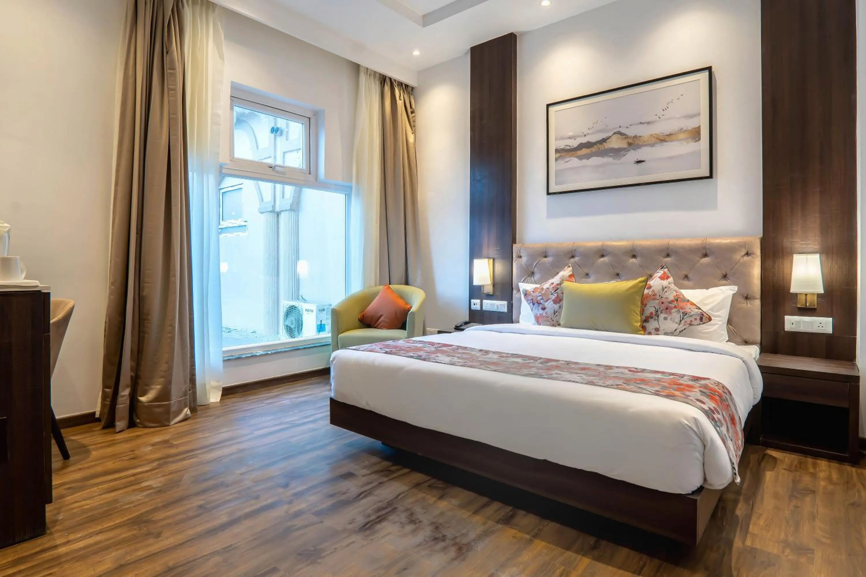 Bed in Hotel Le ROI Lake View Koti