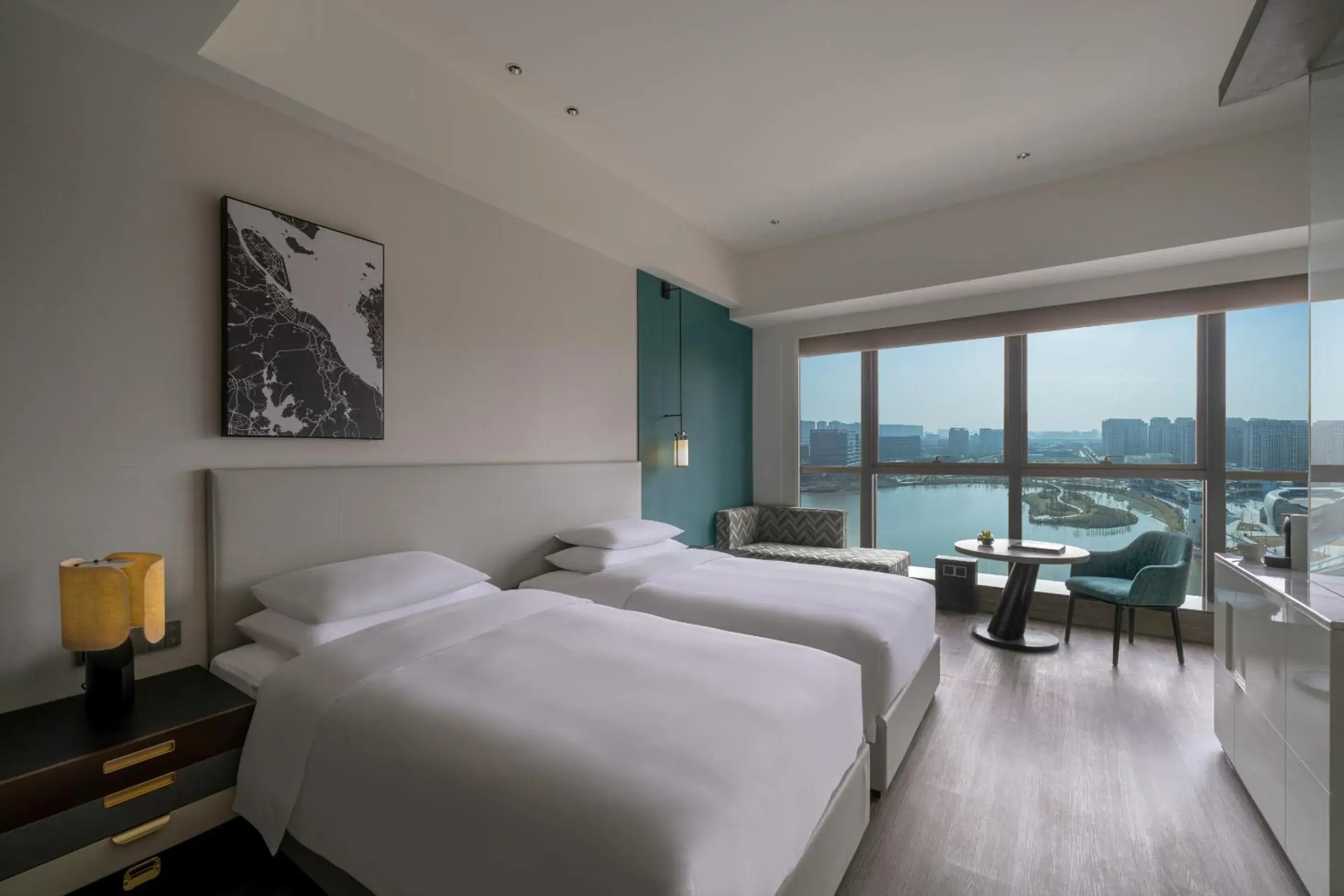 Twin Room with Lake View in Hyatt Centric Lakeside Ningbo Twin Room with Lake View in Hyatt Centric Lakeside Ningbo