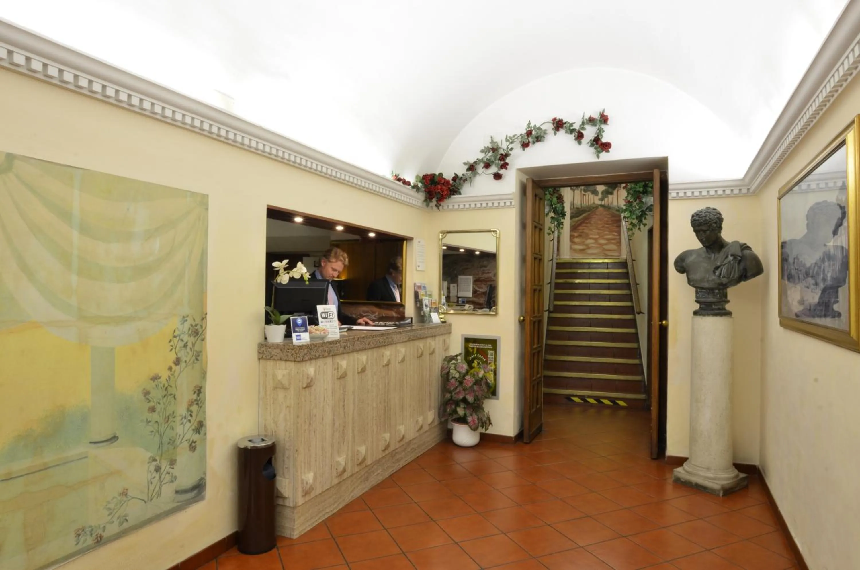 Lobby or reception in Hotel Tirreno
