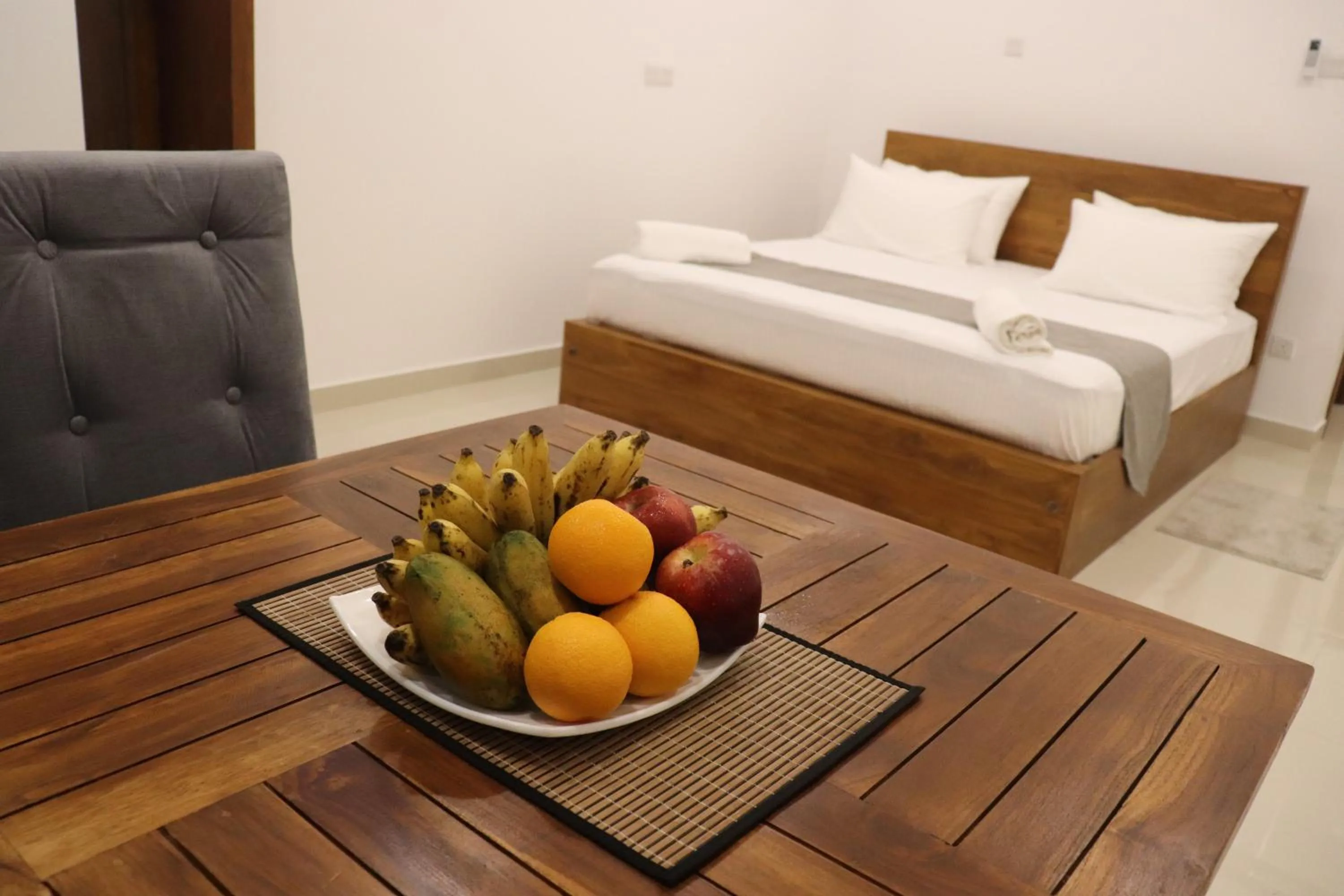 Bed in Marakolliya Beach Resort