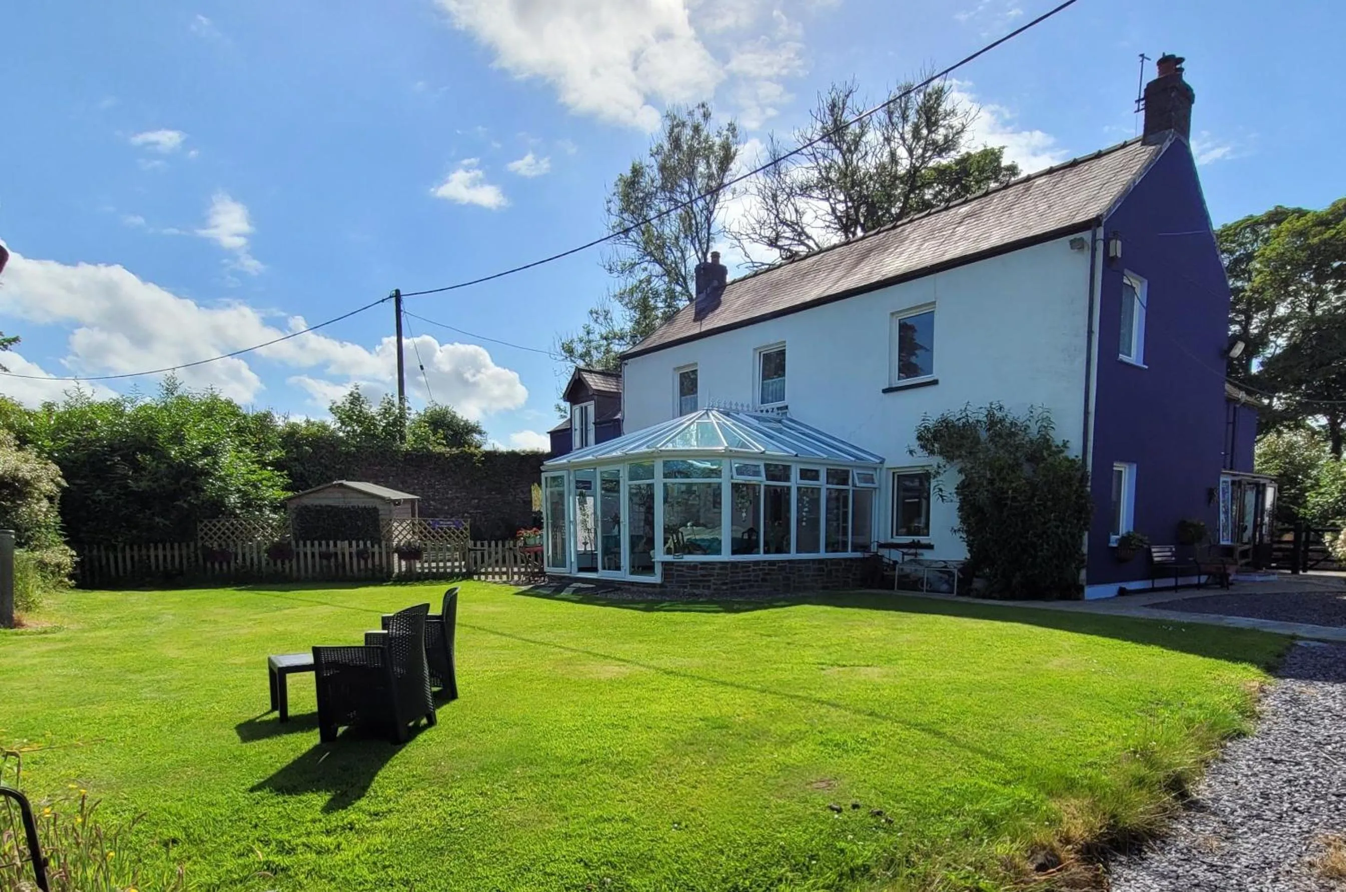 Property building in Hideaway Escapes, Farmhouse B&B & Holiday Home, Ideal family stay or Romantic break, Friendly animals on our smallholding in beautiful Pembrokeshire setting close to Narberth