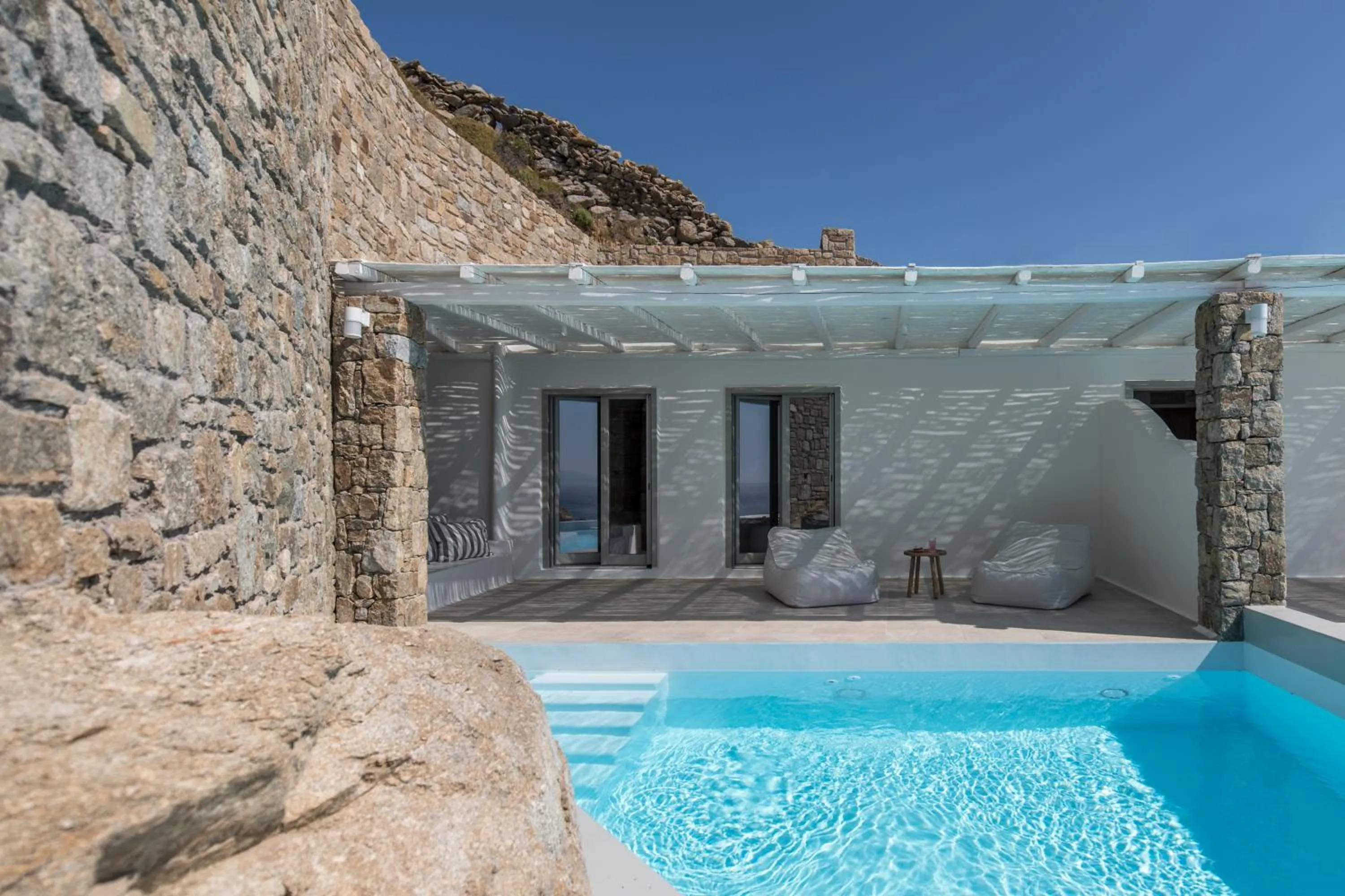Swimming pool in Arocaria Mykonos
