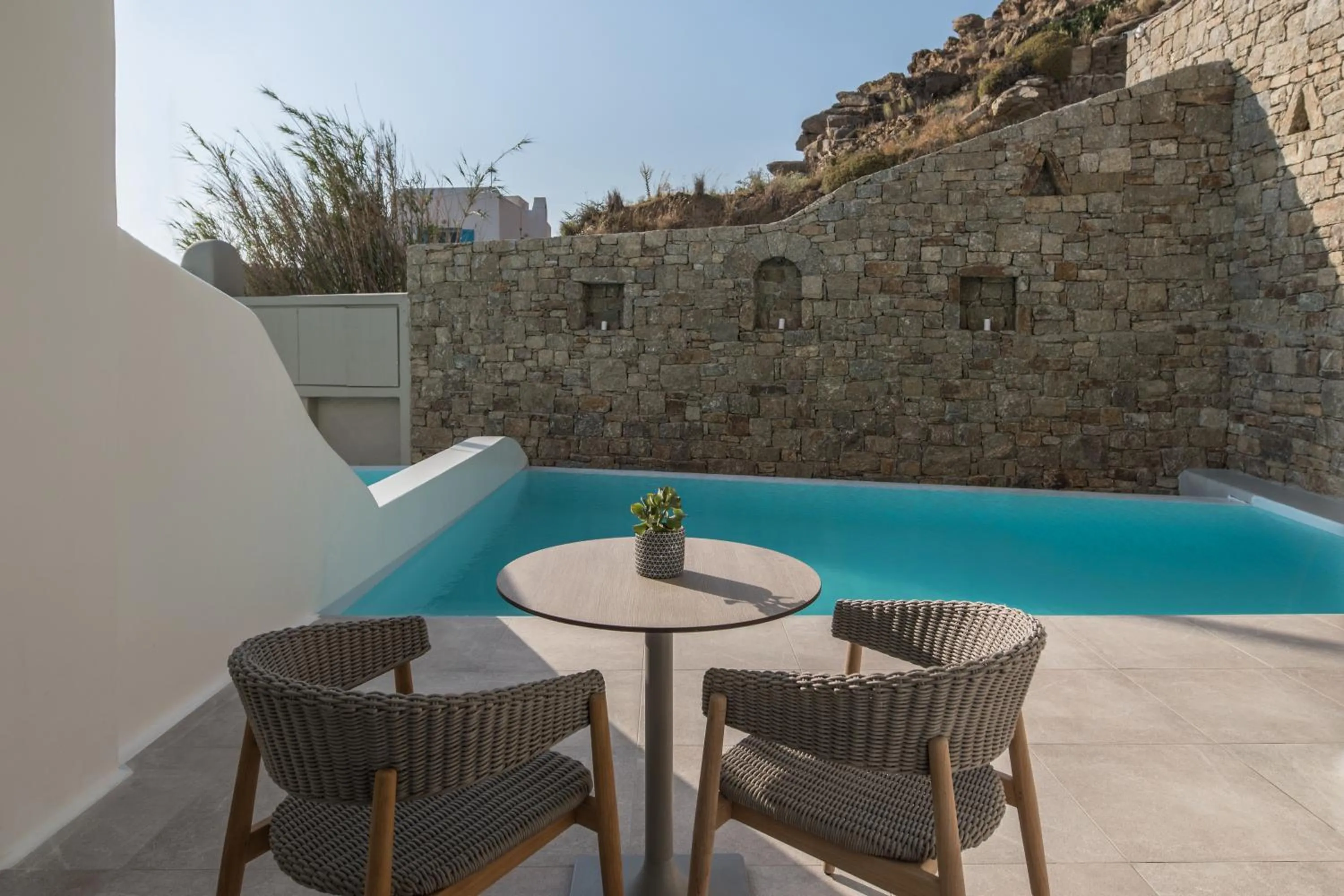 Swimming pool in Arocaria Mykonos