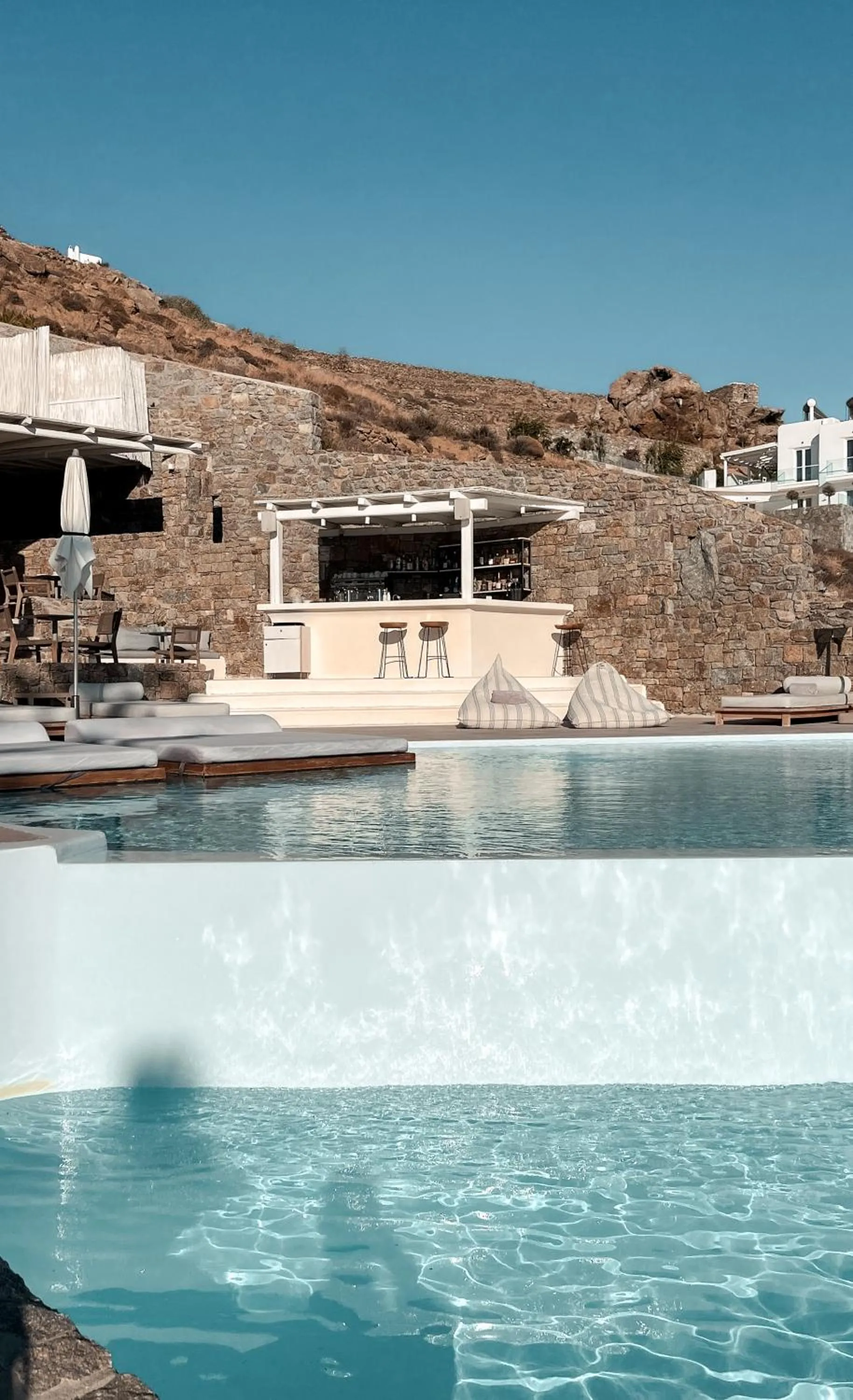Swimming pool in Arocaria Mykonos