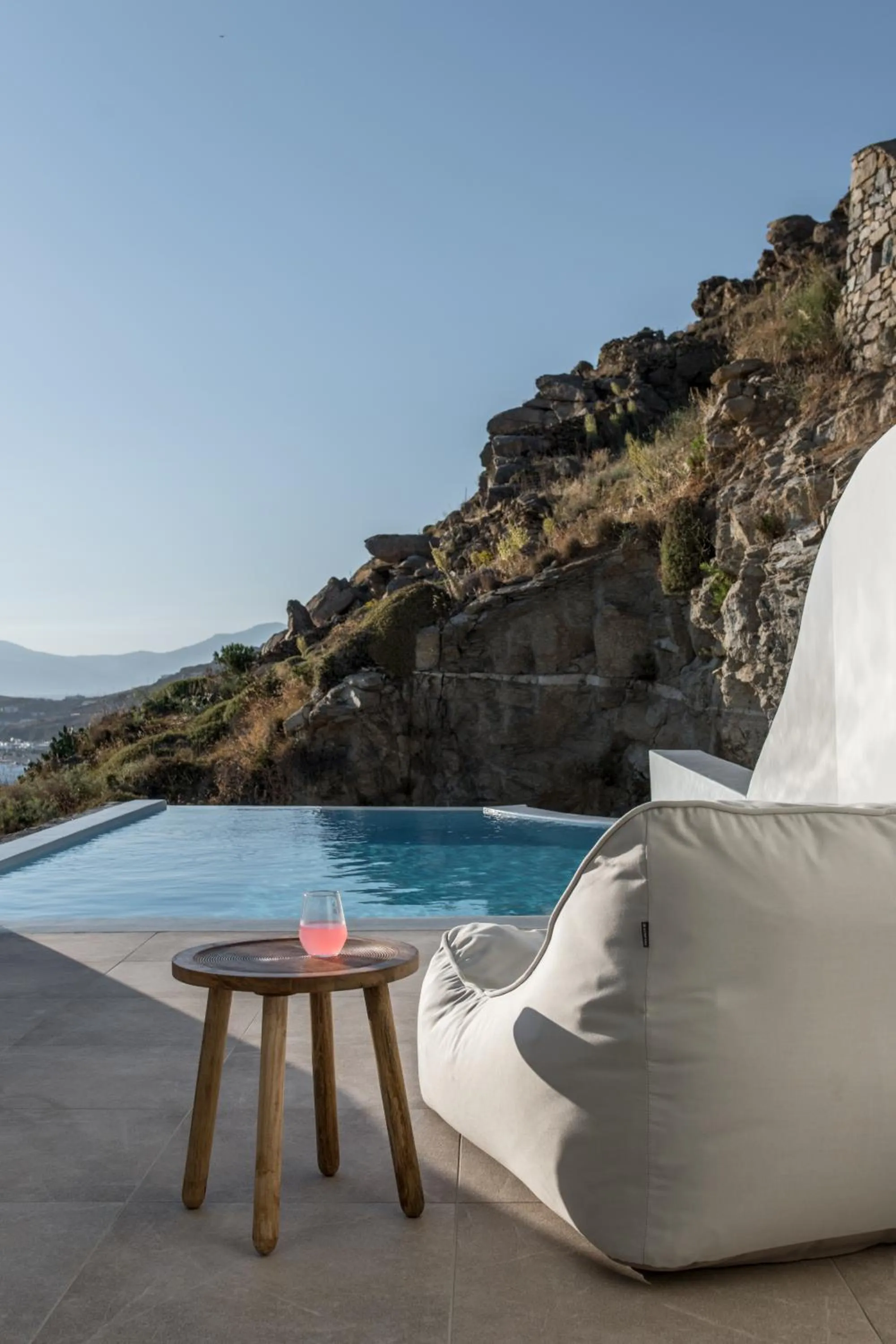Seating area in Arocaria Mykonos