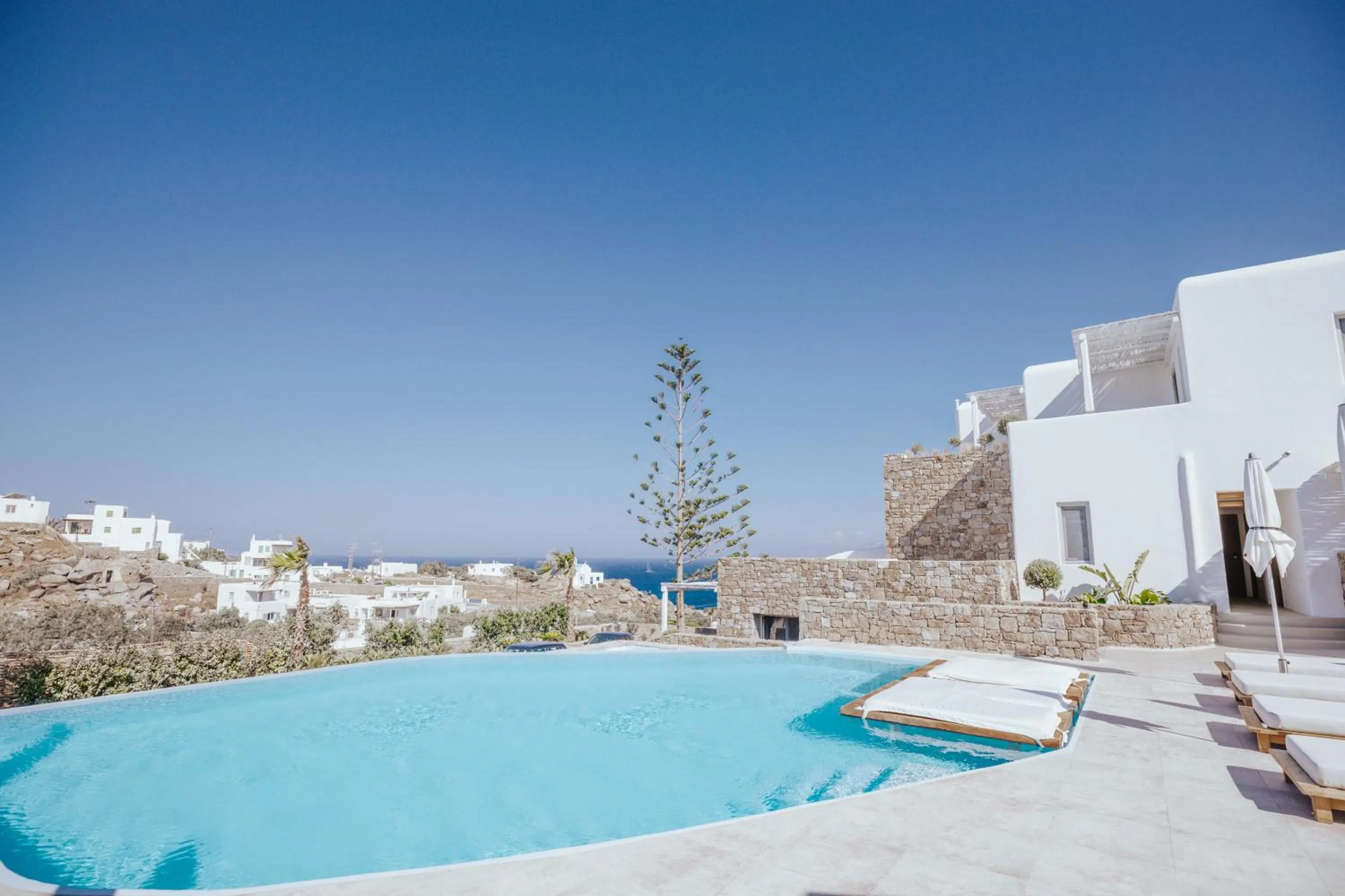 Swimming pool in Arocaria Mykonos