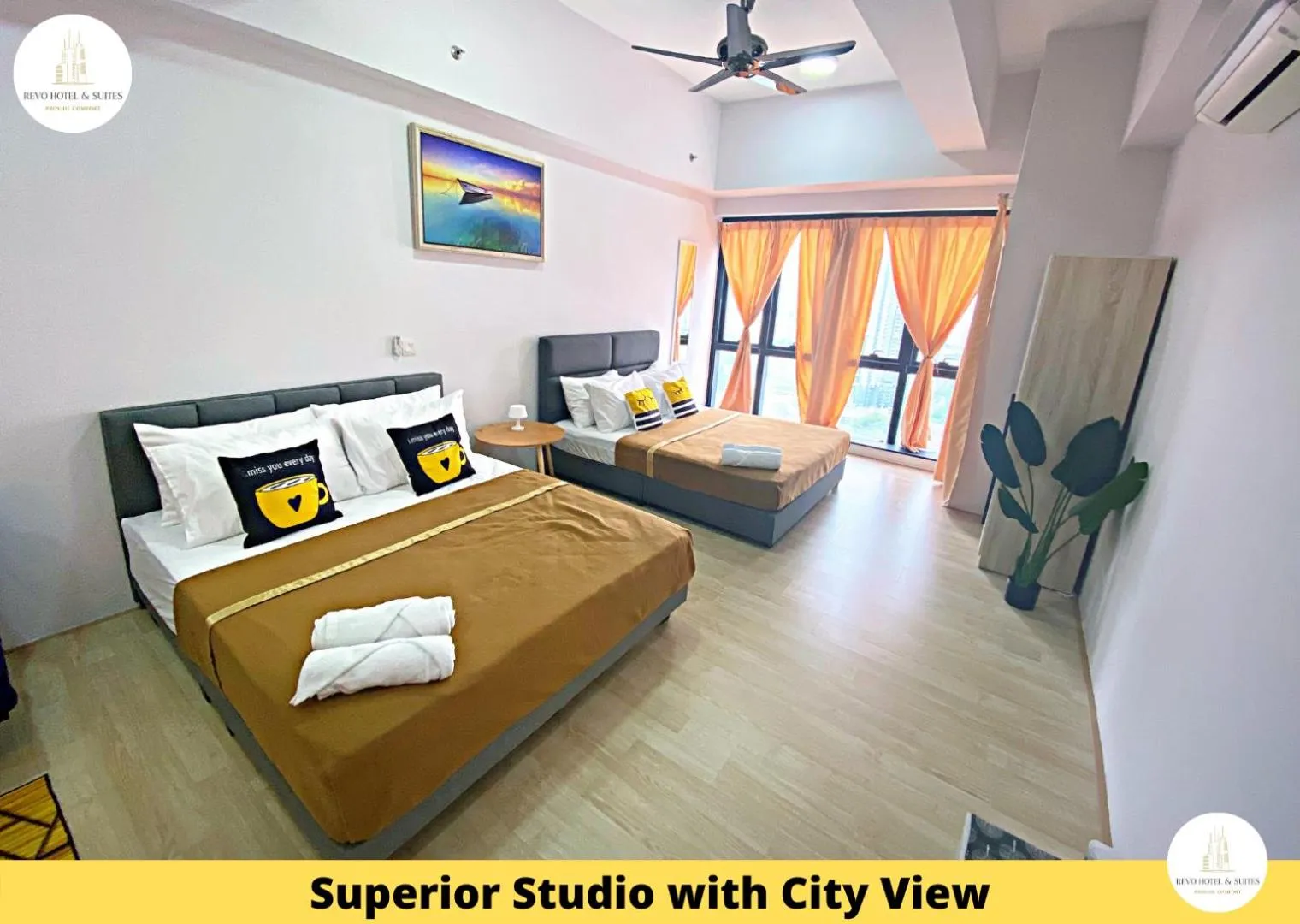 Photo of the whole room, Bed in Revo Hotel & Suites Kuala Lumpur Bukit Jalil by The Cynefin