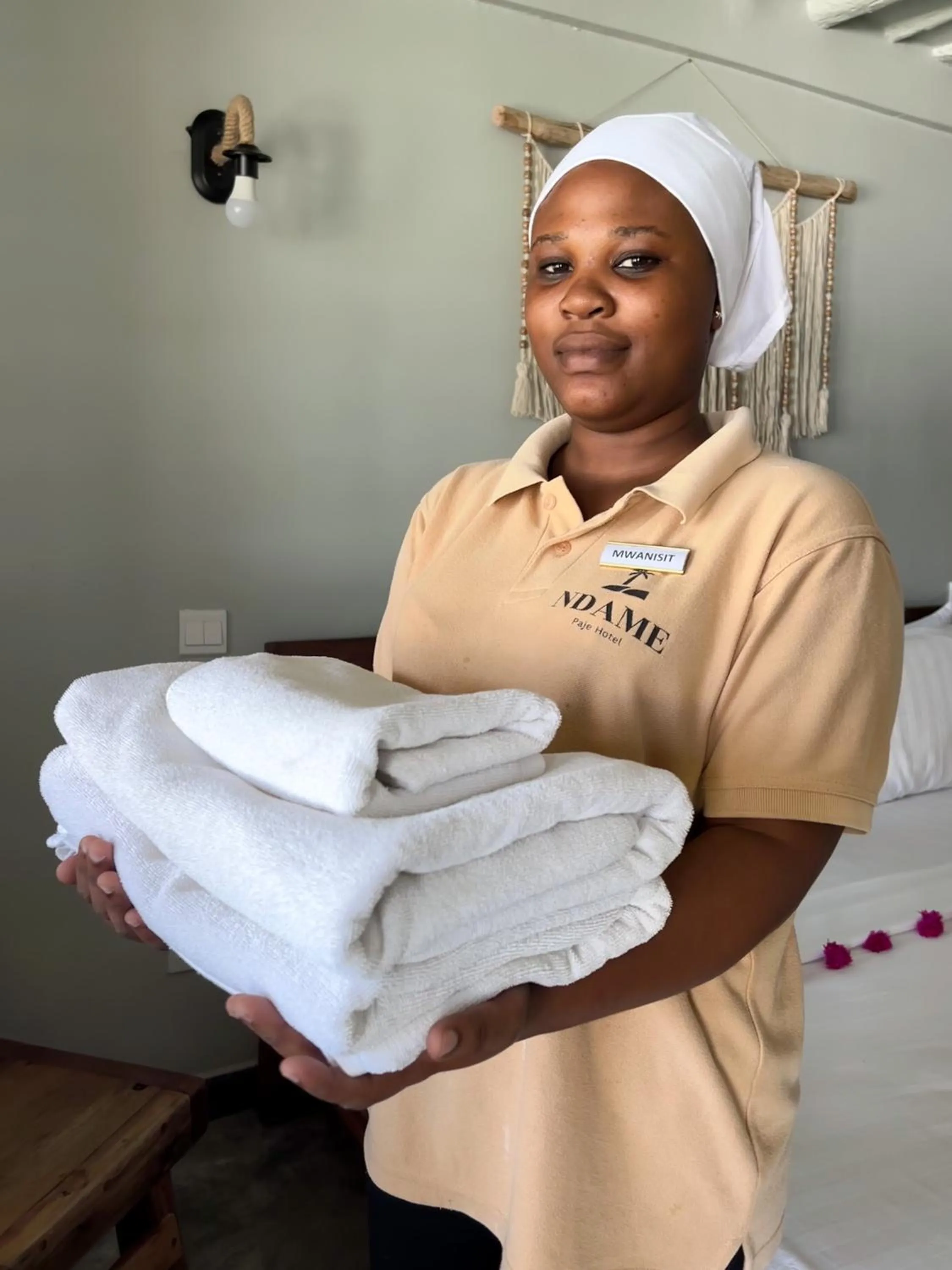 towels in NDAME Paje Hotel