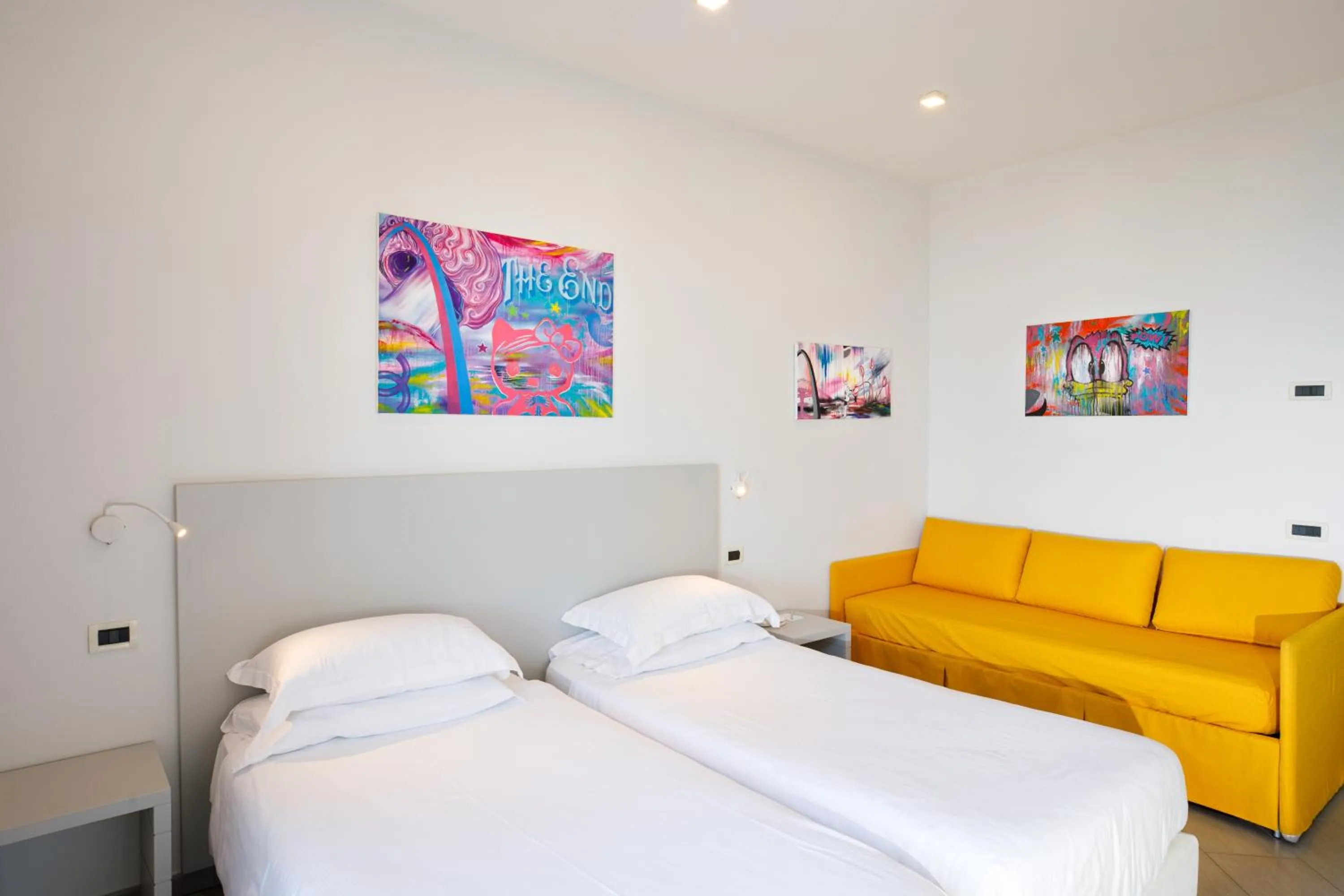 Bed in Art Hotel Gran Paradiso