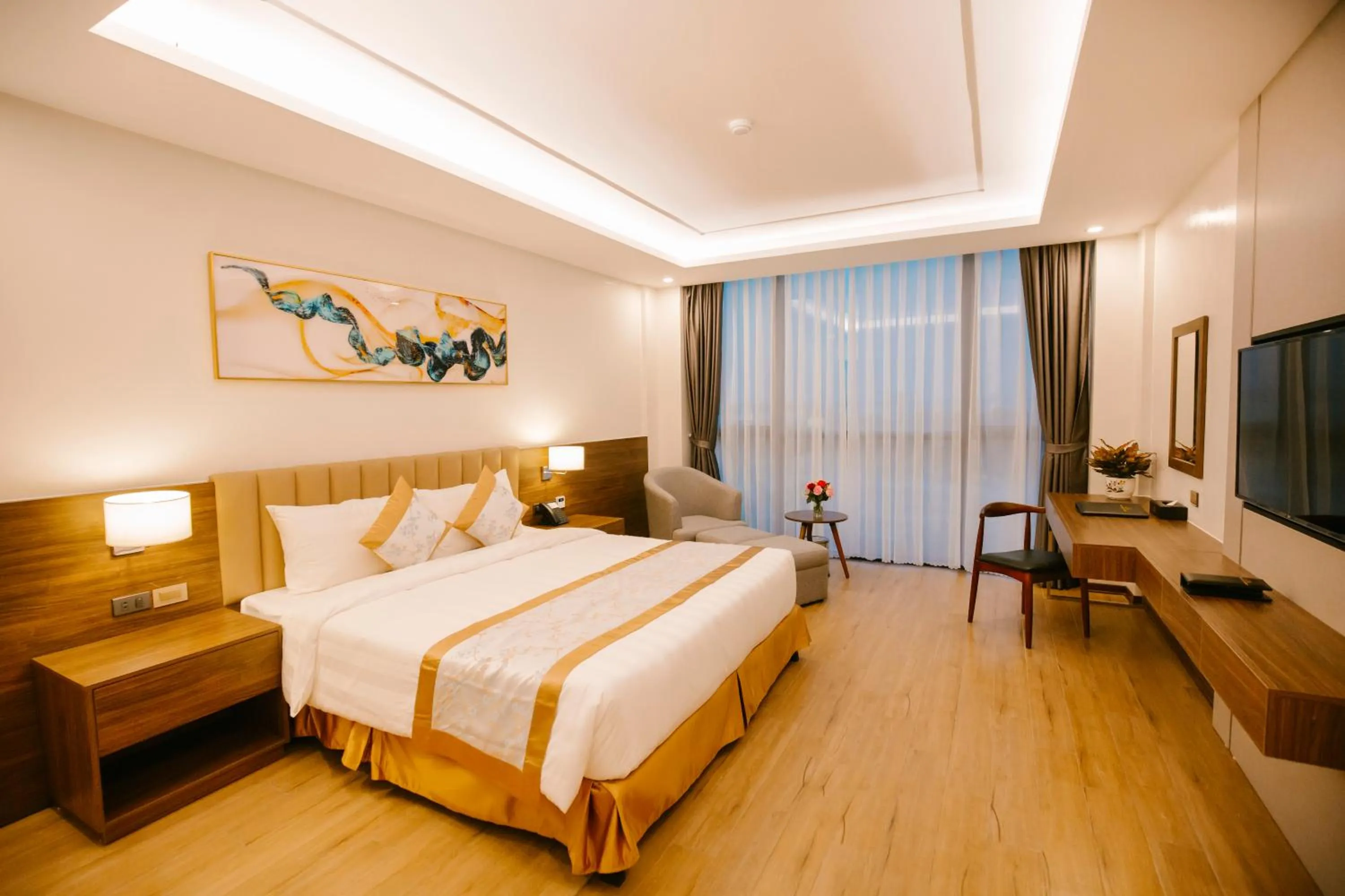 Photo of the whole room, Bed in Songlam Waterfront Hotel - 藍江酒店