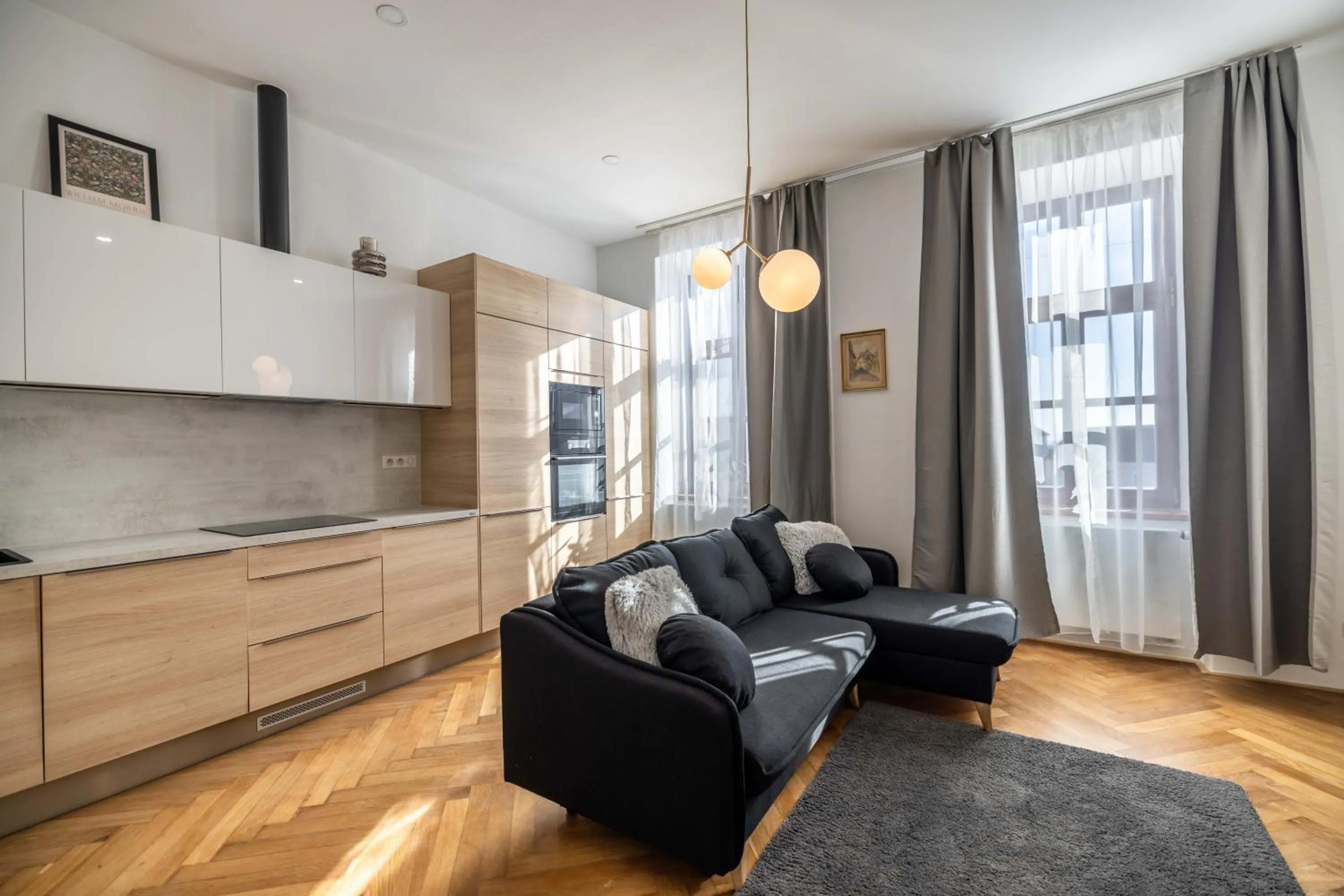 Kitchen or kitchenette in Apartmány Marienhof