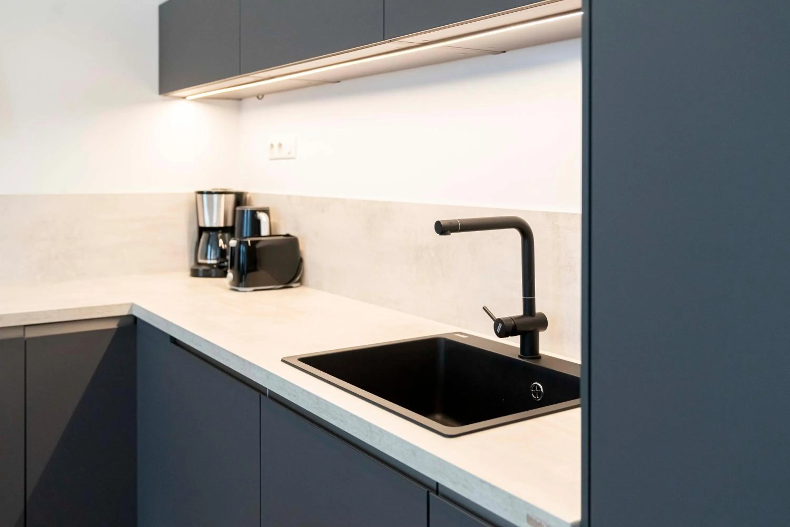 Kitchen or kitchenette in Apartmány Marienhof