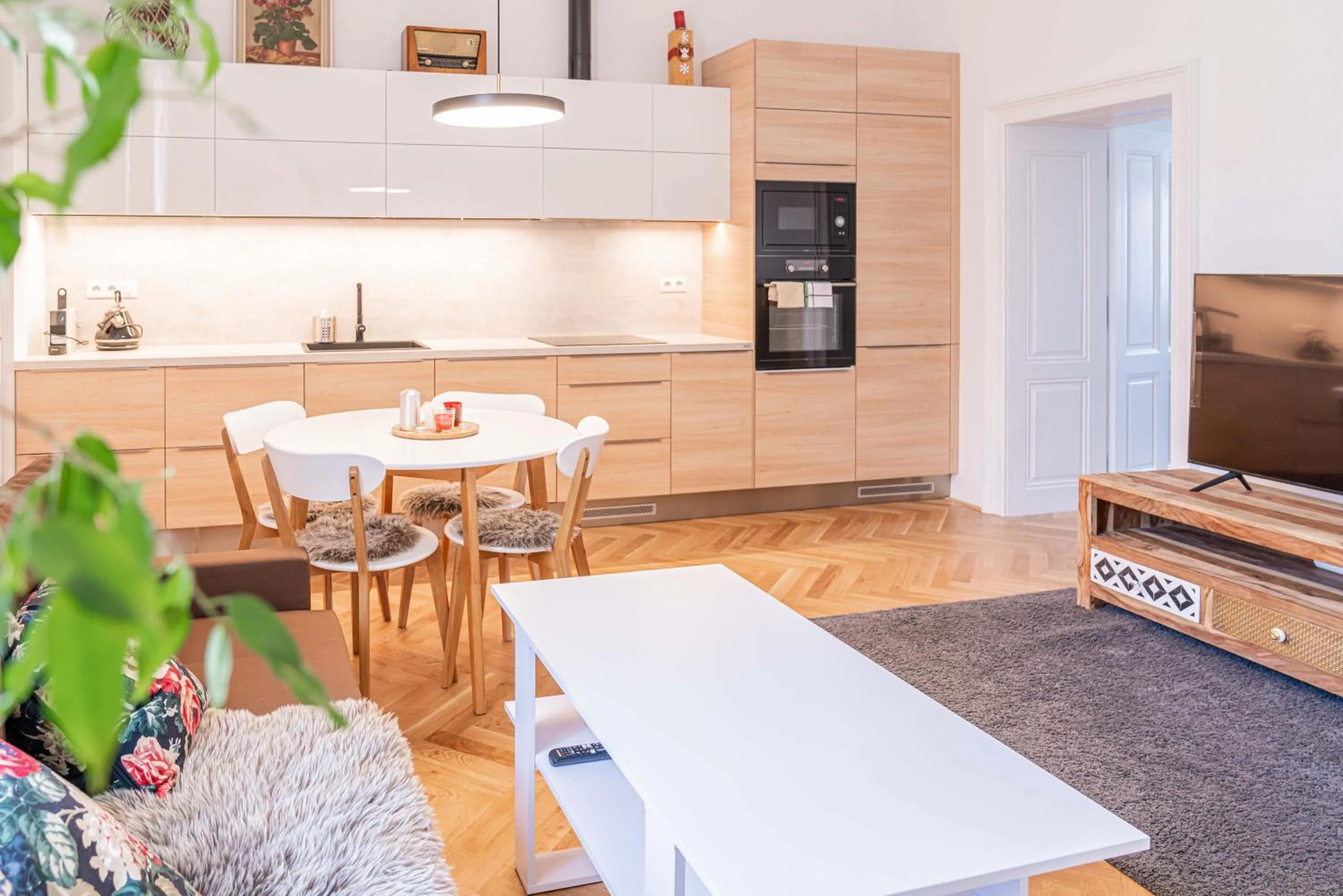 Kitchen or kitchenette in Apartmány Marienhof